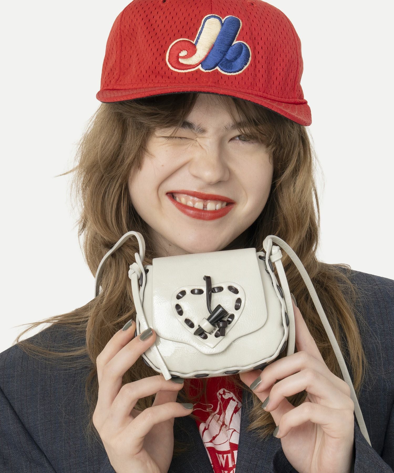 HEY! Mrs ROSE(ヘイ！ミセスローズ)ステッチハートポーチ | CASSELINI