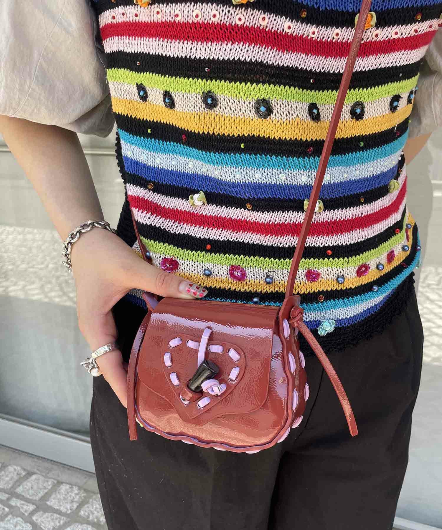 HEY! Mrs ROSE(ヘイ！ミセスローズ)ステッチハートポーチ | CASSELINI