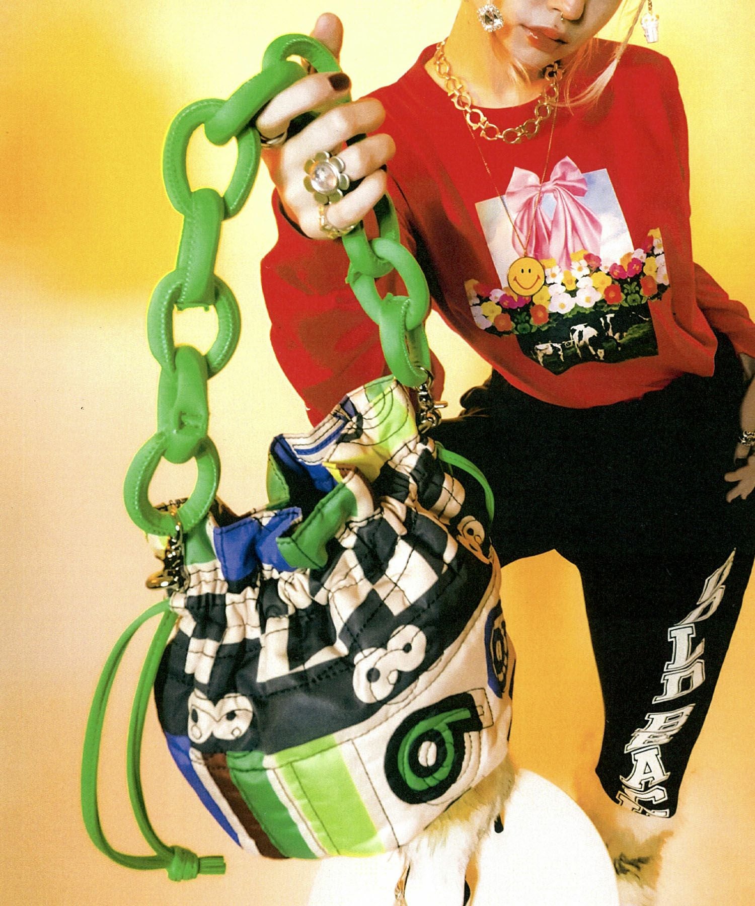 HEY! Mrs ROSE(ヘイ！ミセスローズ)プリントキルト巾着 | CASSELINI