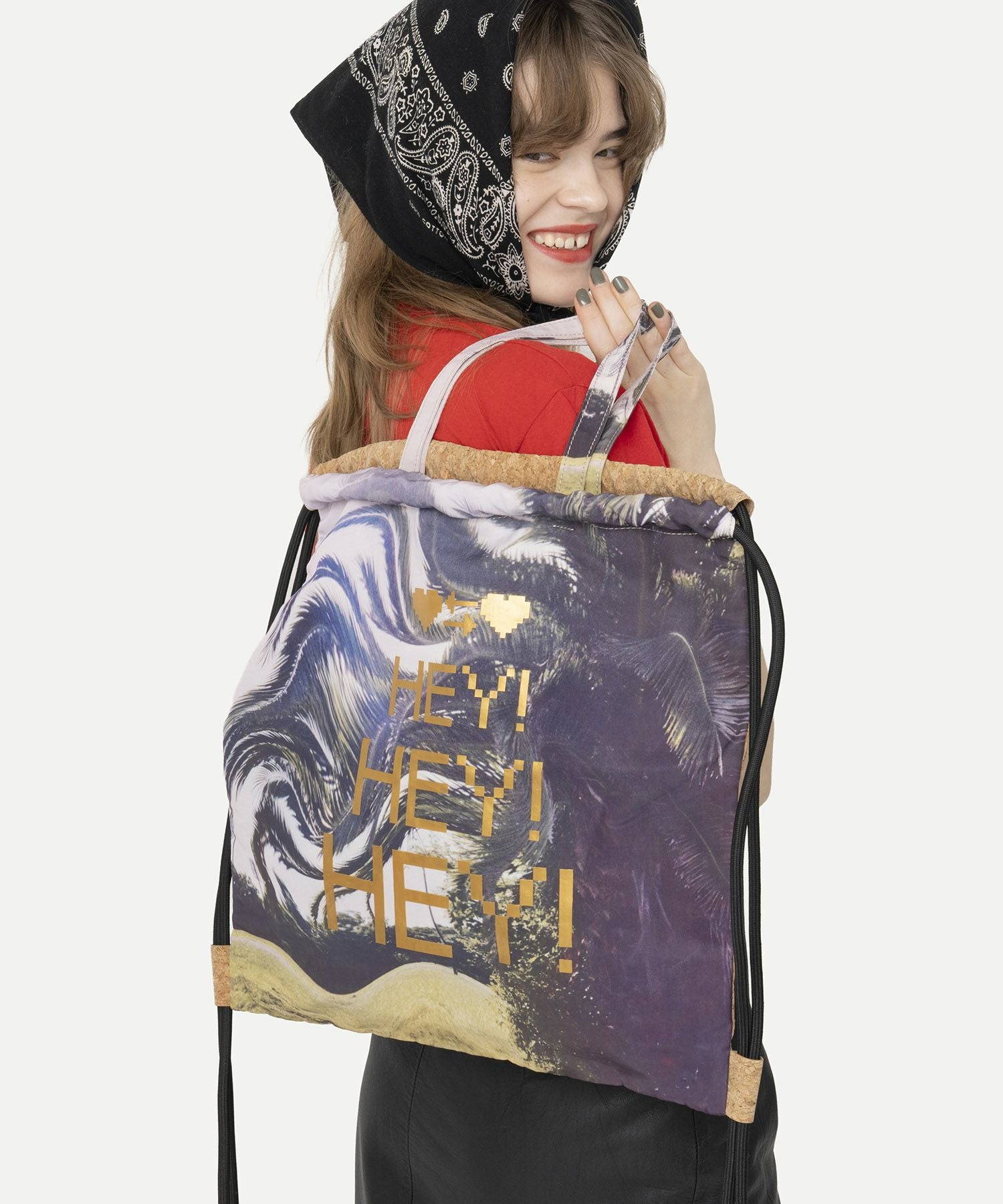 逸品　石井の撥　地歌用 HEY! Mrs ROSE(ヘイ！ミセスローズ)uneuneナップサック | CASSELINI
