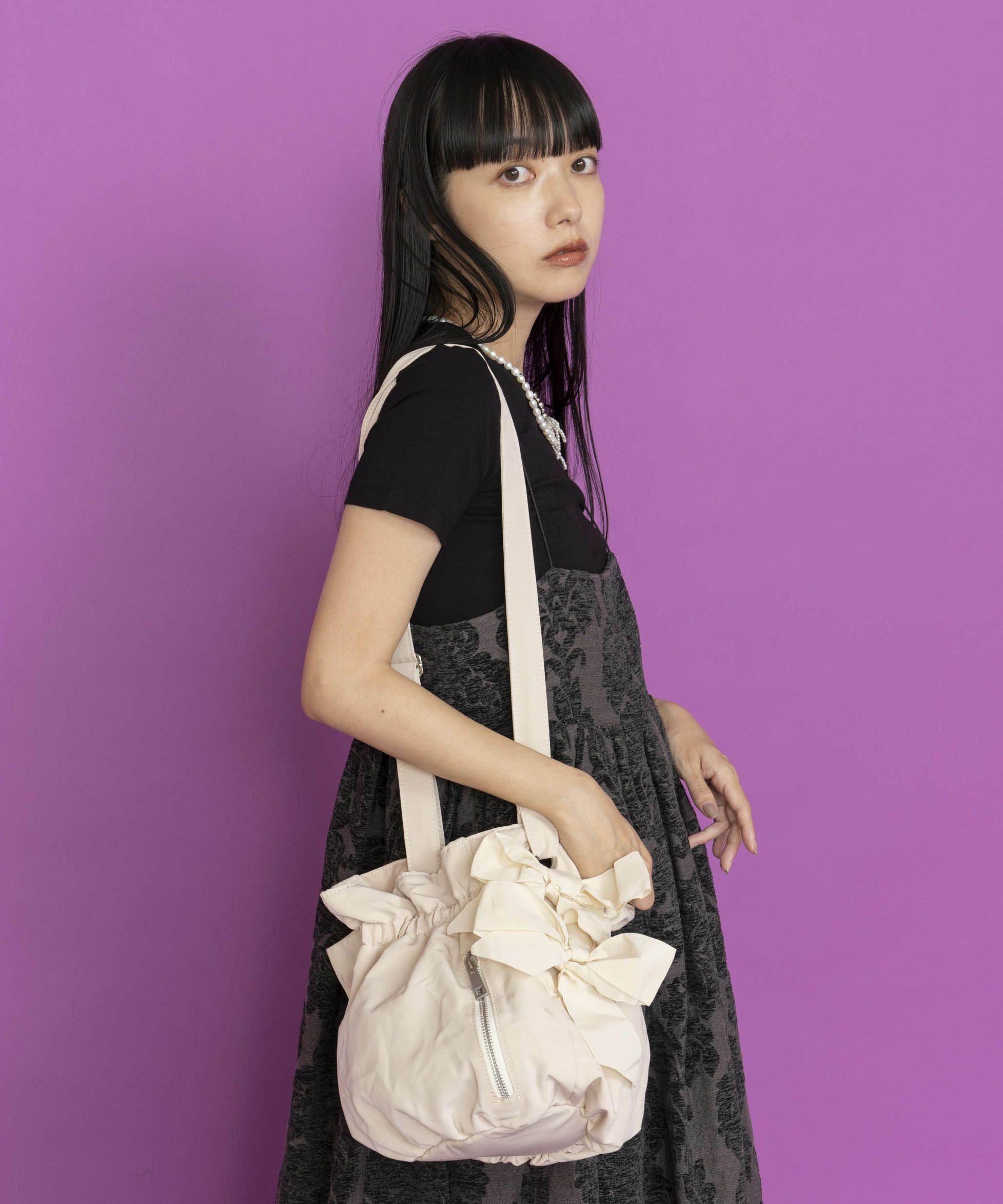 追加生産】Casselini(キャセリーニ)サイドダブルリボンBAG＜4月下旬