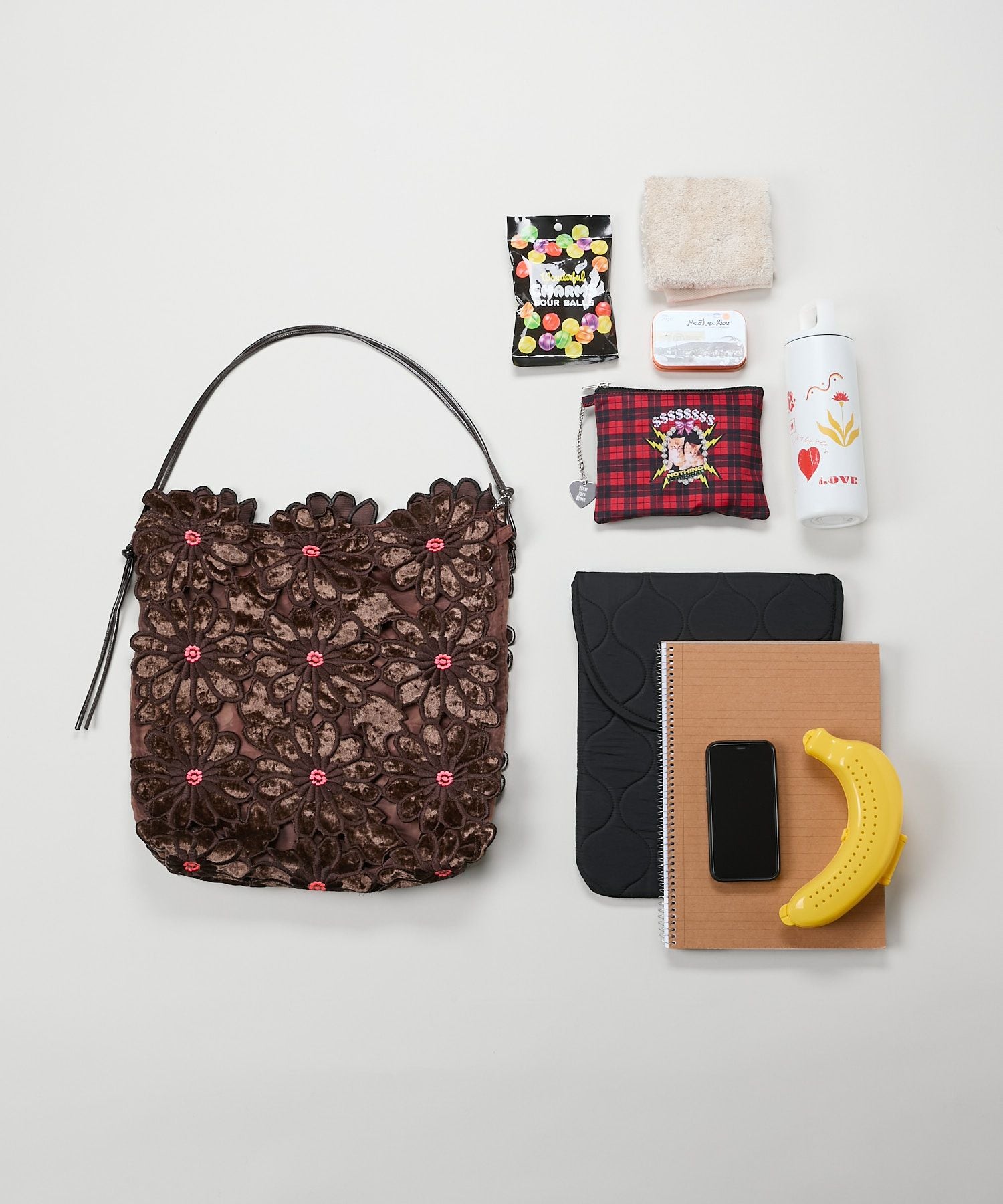 HEY! Mrs ROSE(ヘイ！ミセスローズ)ベロアフラワーTOTE | CASSELINI