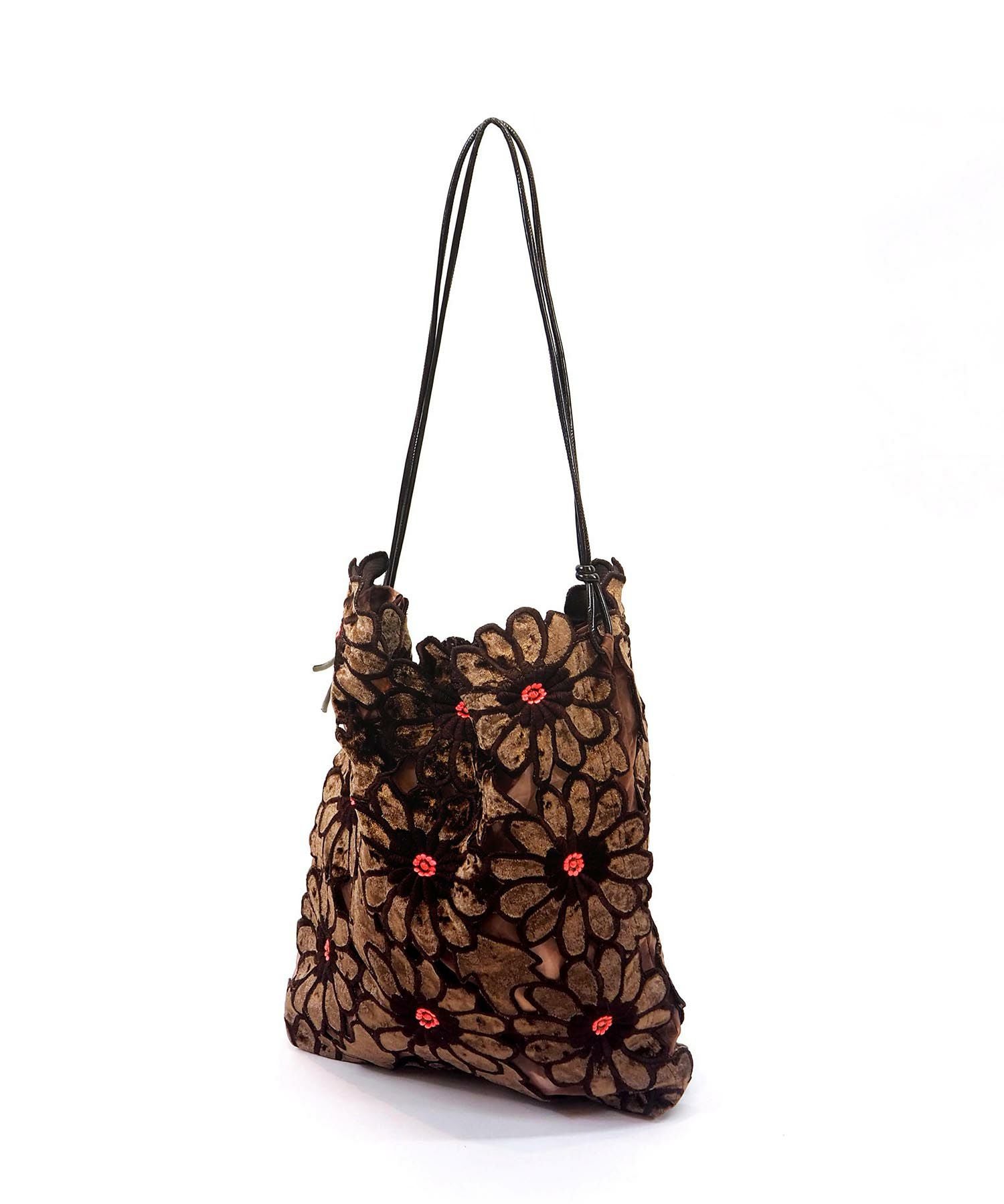 HEY! Mrs ROSE(ヘイ！ミセスローズ)ベロアフラワーTOTE | CASSELINI