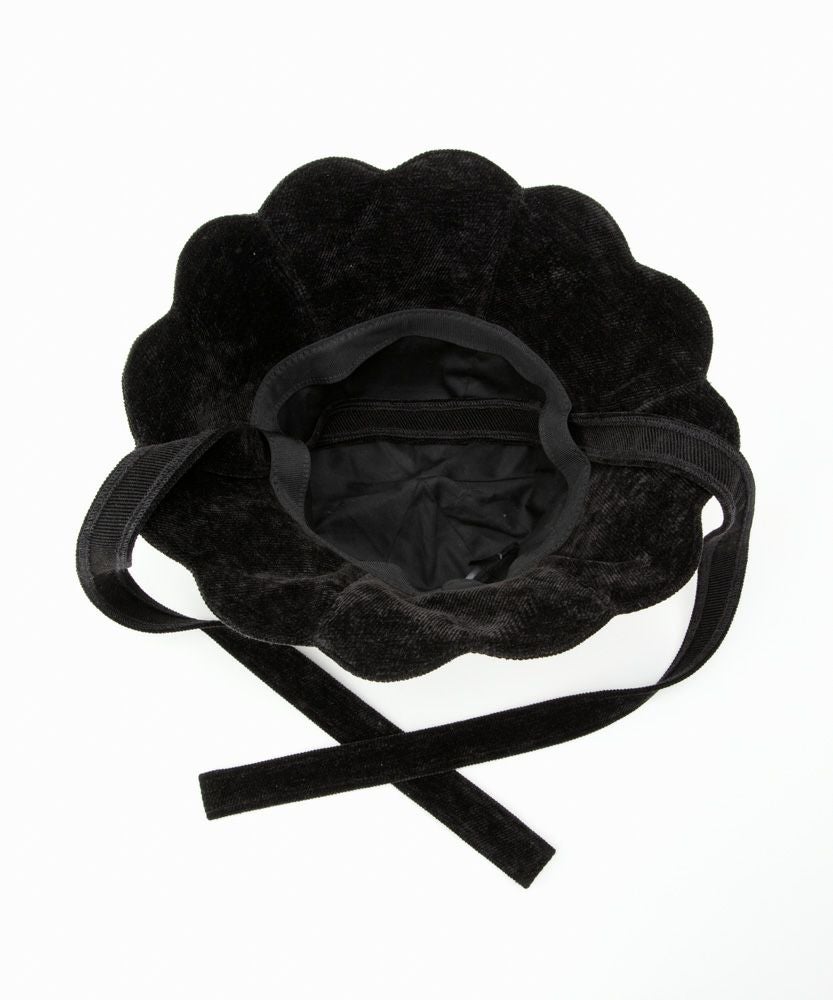 黒のウールハット フラワー装飾付き Casselini(キャセリーニ)フラワーハット | CASSELINI ONLINE SHOP
