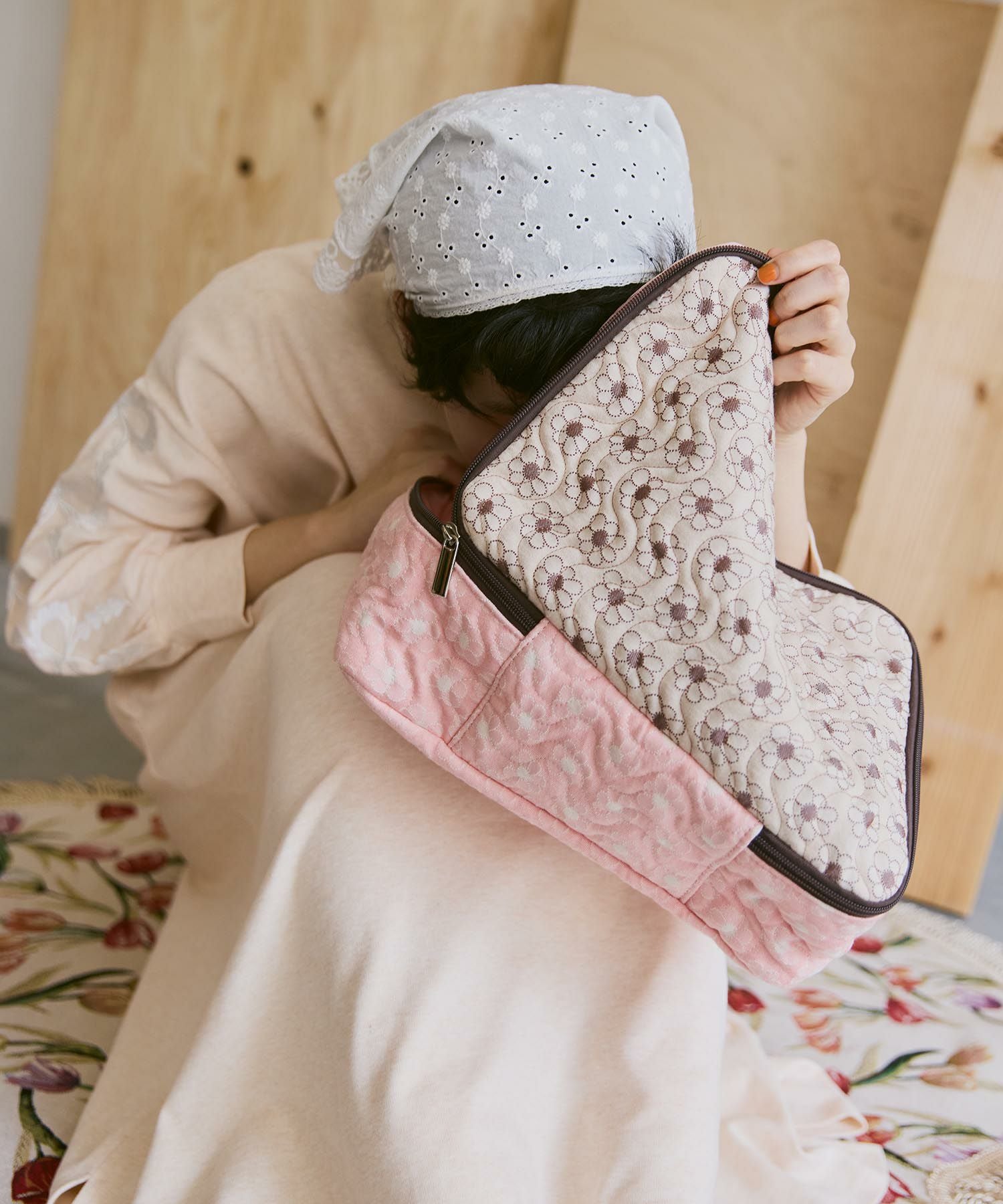 Casselini HOME(キャセリーニ ホーム)ジャガード収納バッグSS