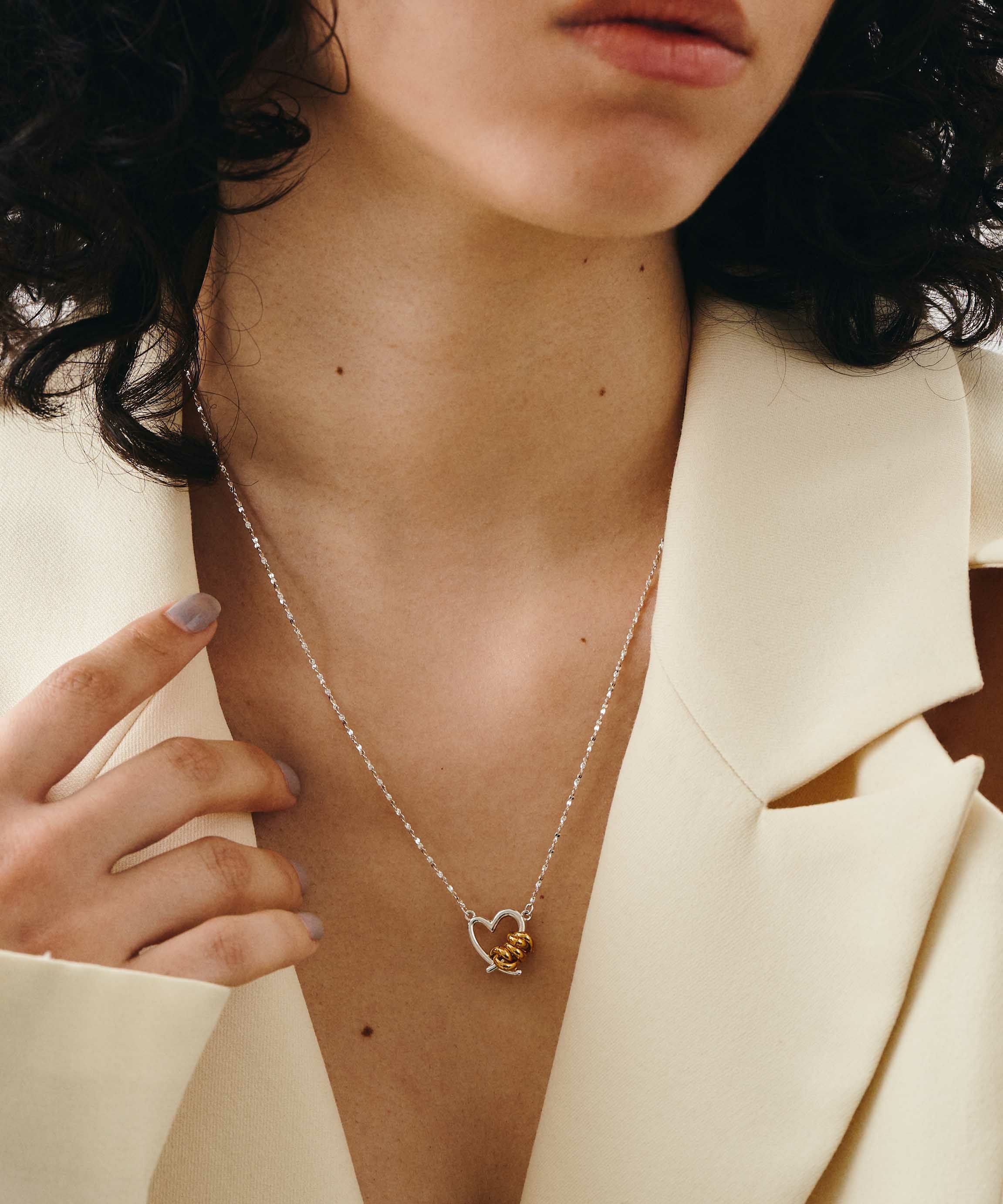 LAPUIS] Line coil heart necklace B | CASSELINI ONLINE SHOP