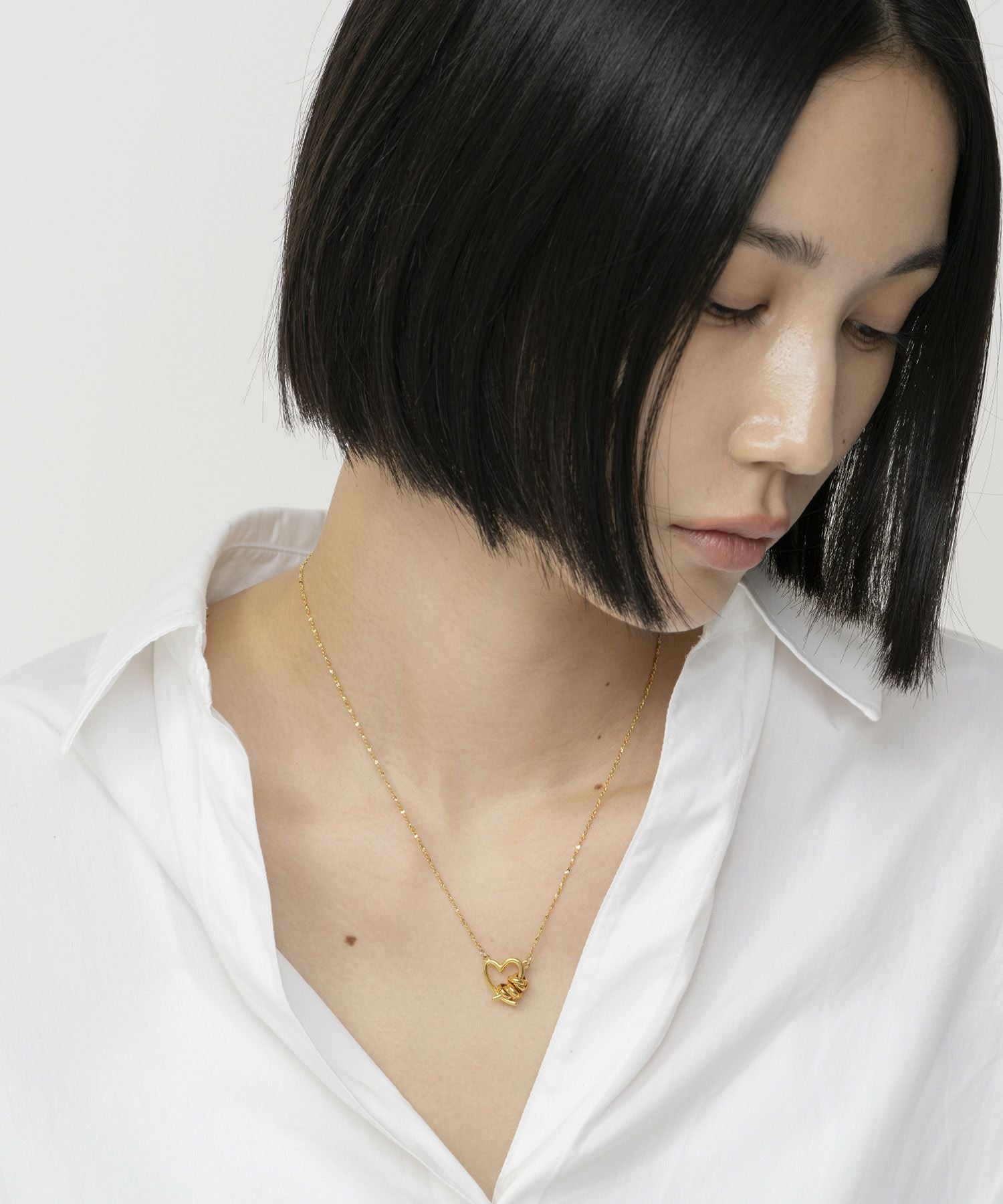 LAPUIS] Line coil heart necklace B | CASSELINI ONLINE SHOP