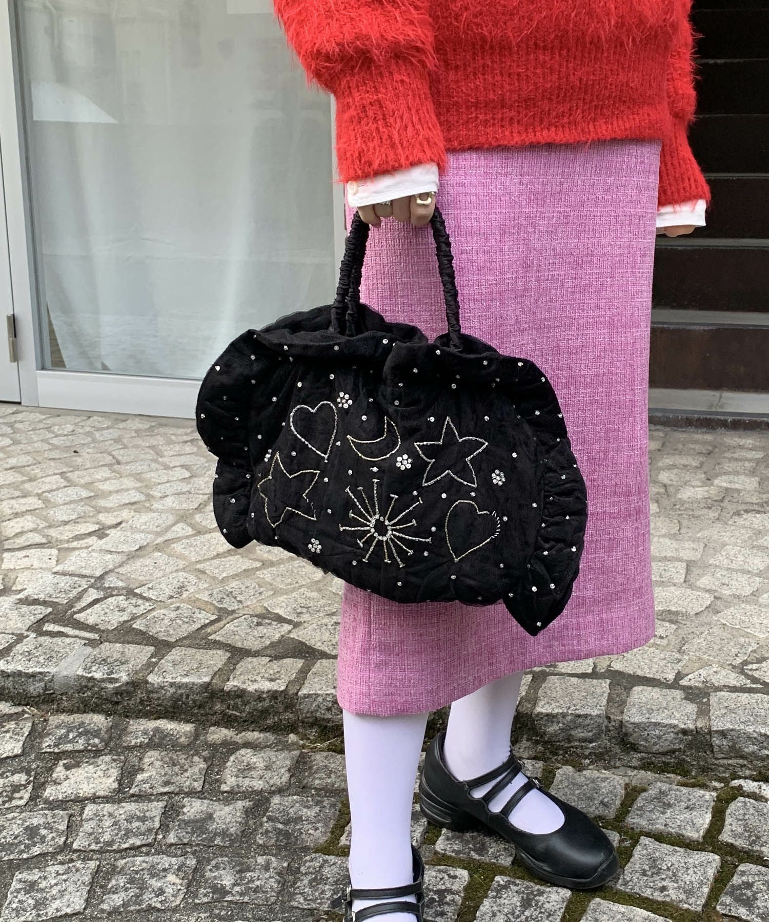 HEY! Mrs ROSE(ヘイ！ミセスローズ)Velvet Gyoza Bag | CASSELINI