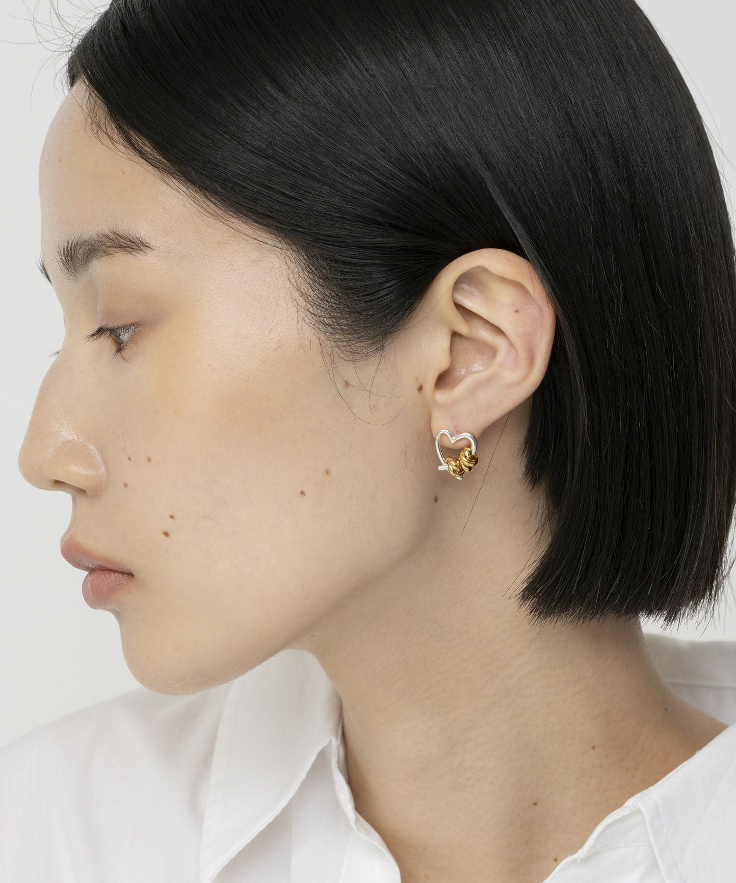 22k9Pピアス LAPUIS] Line Coil Heart pierced earrings M | CASSELINI ONLINE SHOP