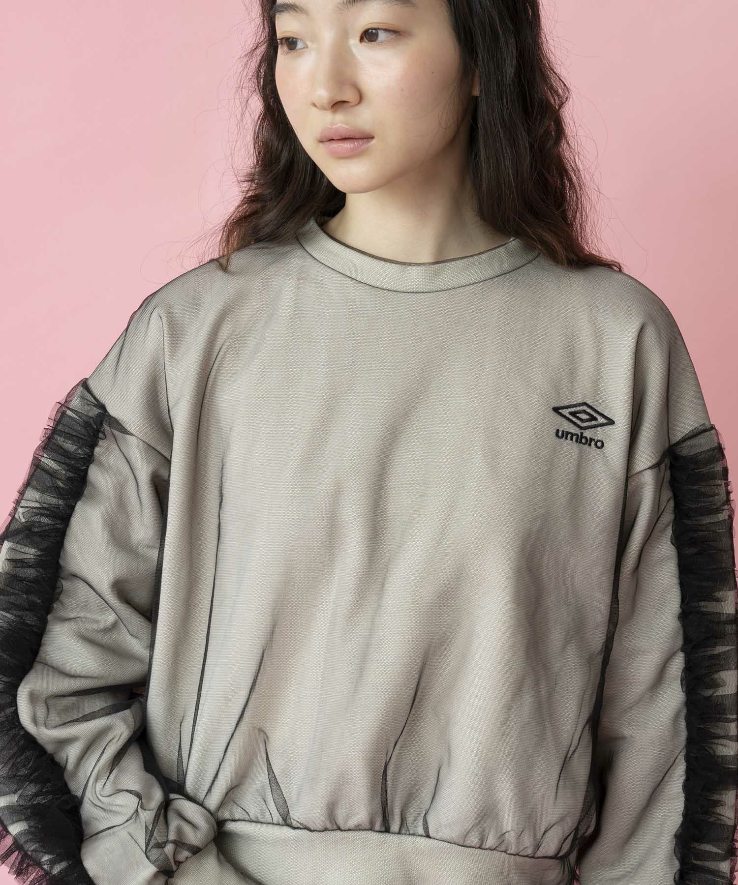 Casselini - UMBRO × Casselini チュールレイヤードスウェット アイボリー Casselini(キャセリーニ) 【UMBRO × Casselini】チュールレイヤード