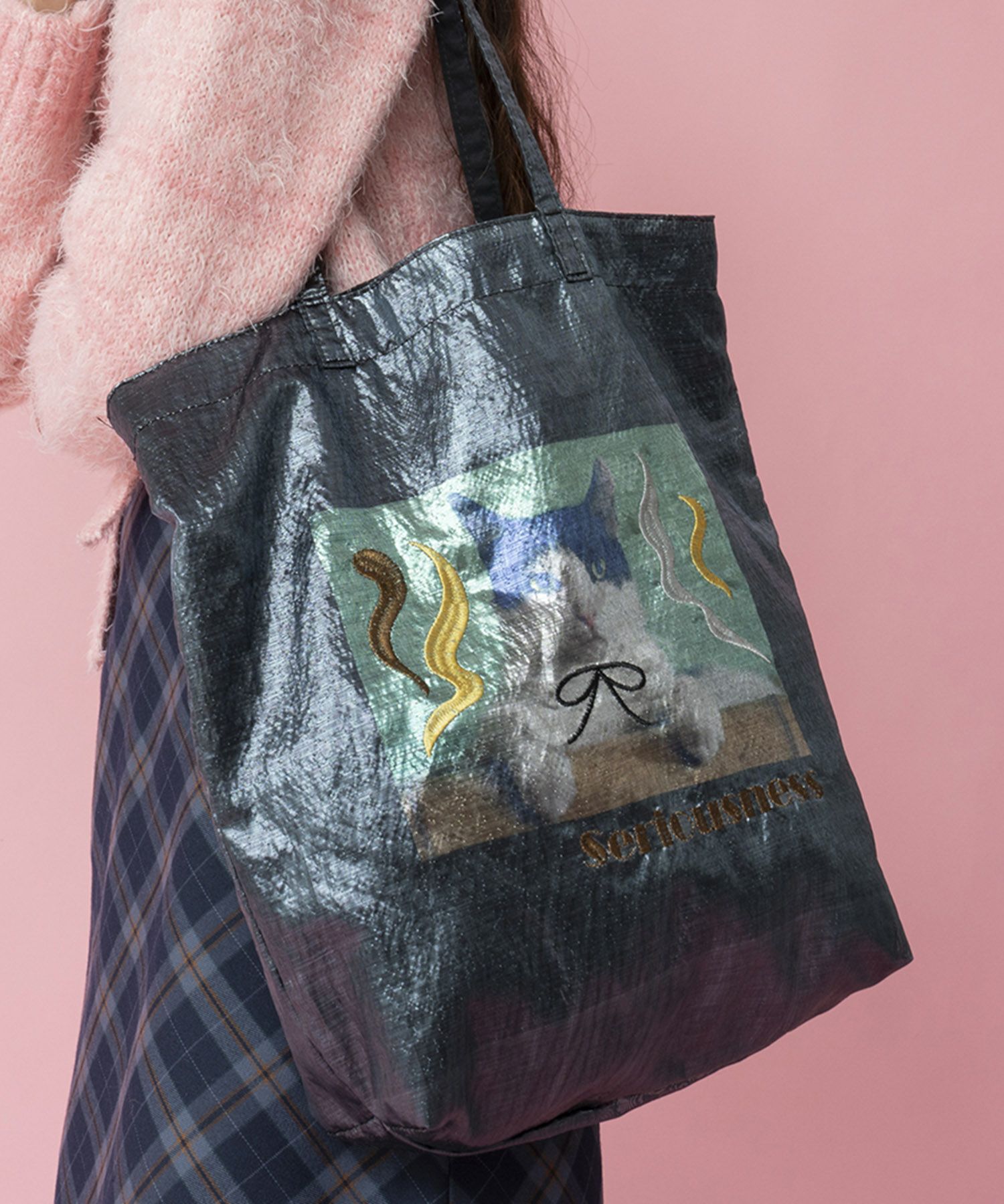 Casselini(キャセリーニ)キャットプリント刺繍トート | CASSELINI