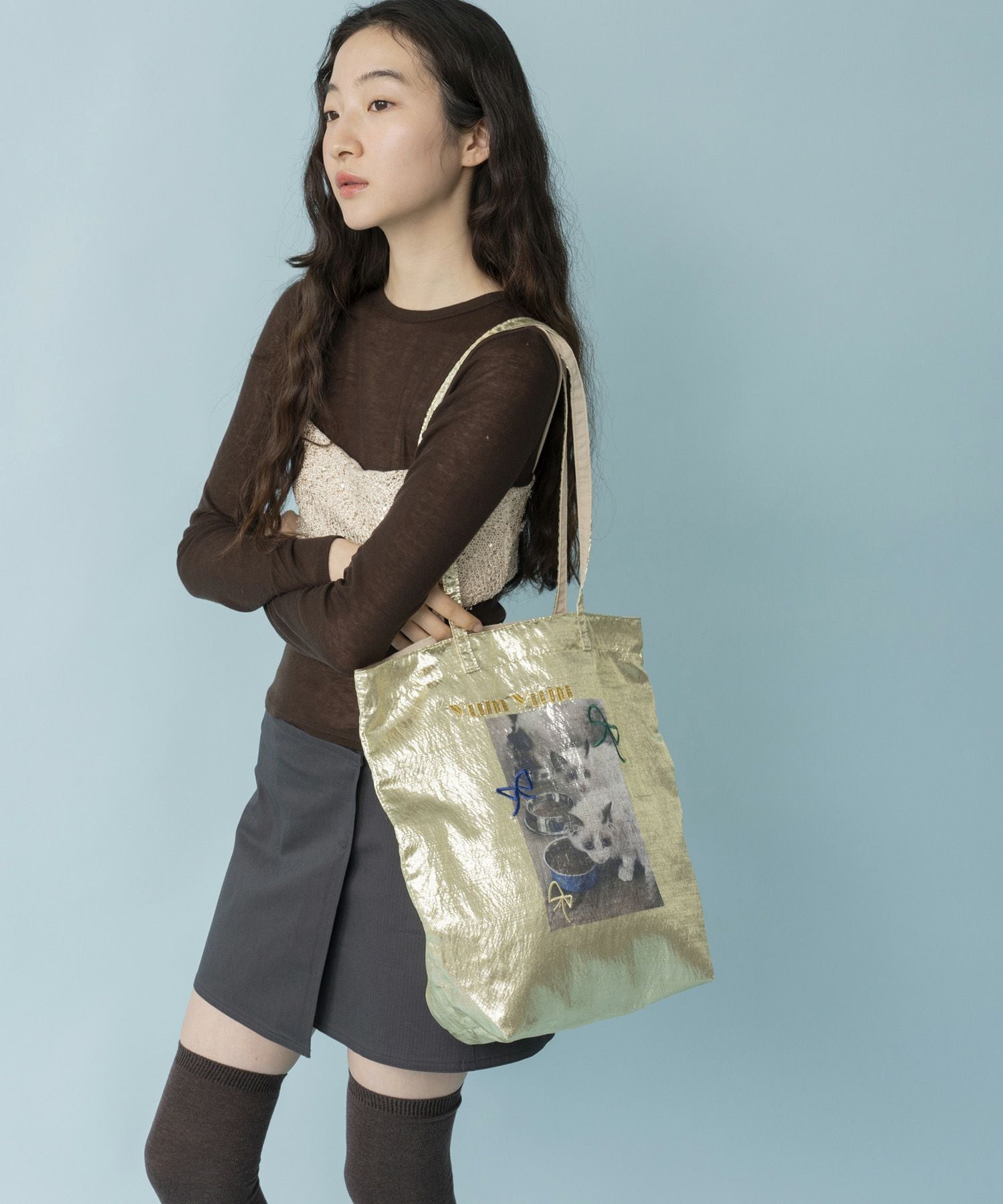 Casselini(キャセリーニ)キャットプリント刺繍トート | CASSELINI