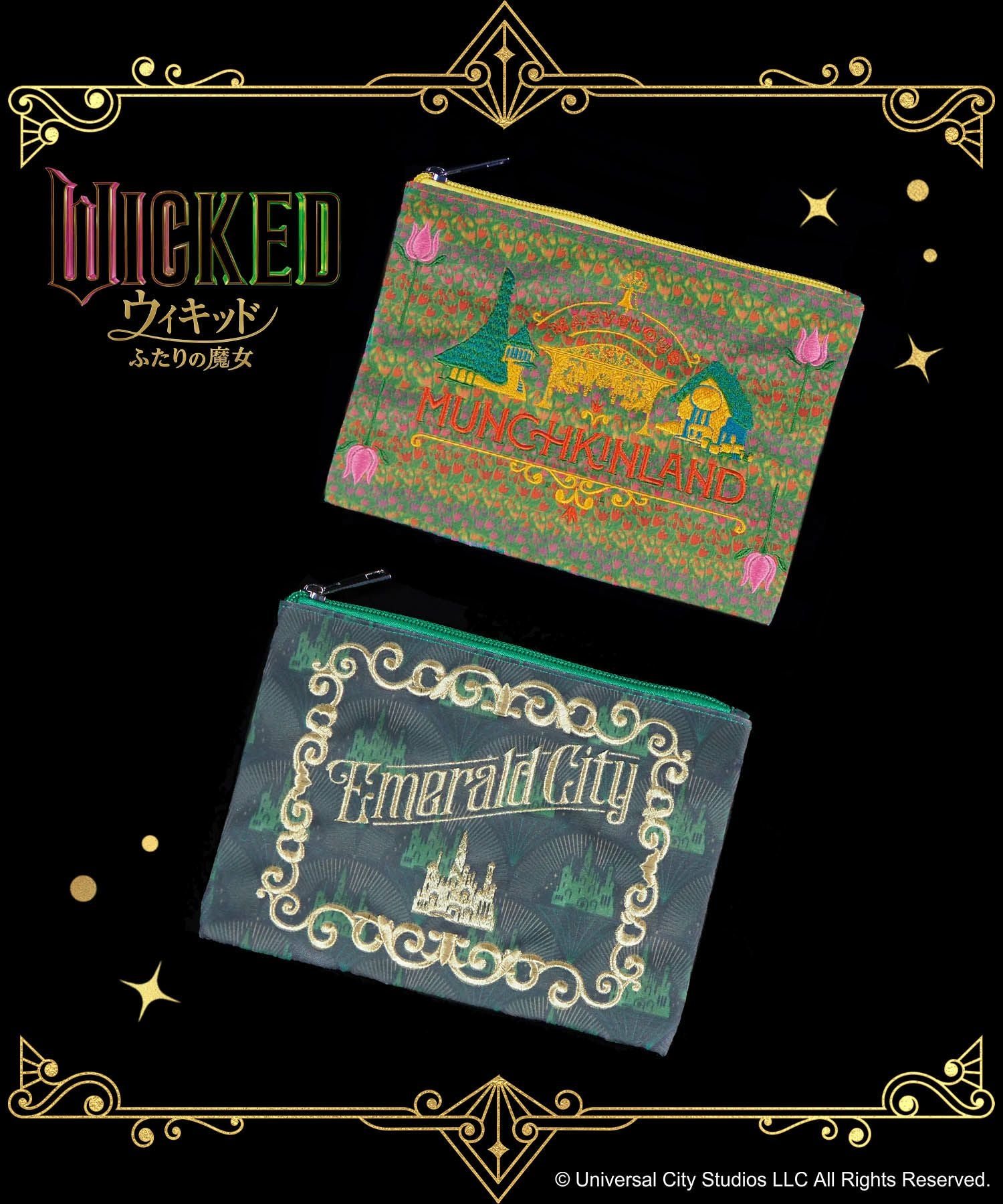 Casselini(キャセリーニ) 【WICKED× Casselini】刺繍ポーチ