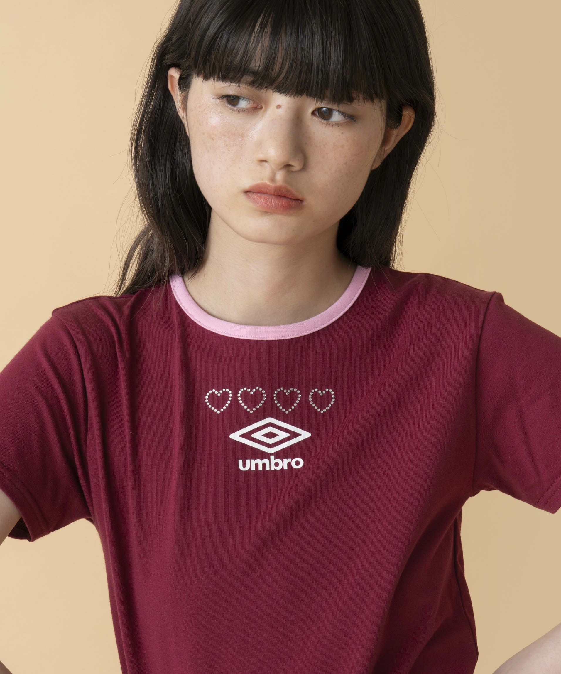Casselini(キャセリーニ)【UMBRO × Casselini】ラインストーンTシャツ