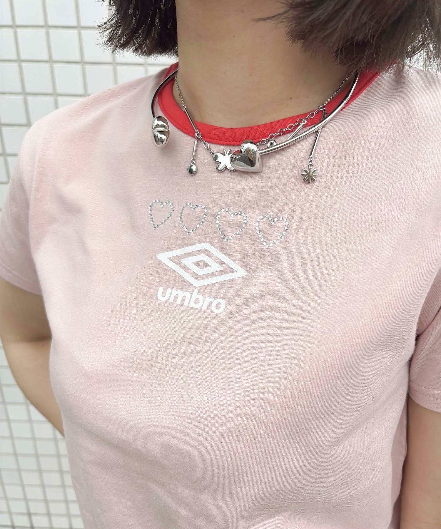 Casselini(キャセリーニ)【UMBRO × Casselini】ラインストーンTシャツ