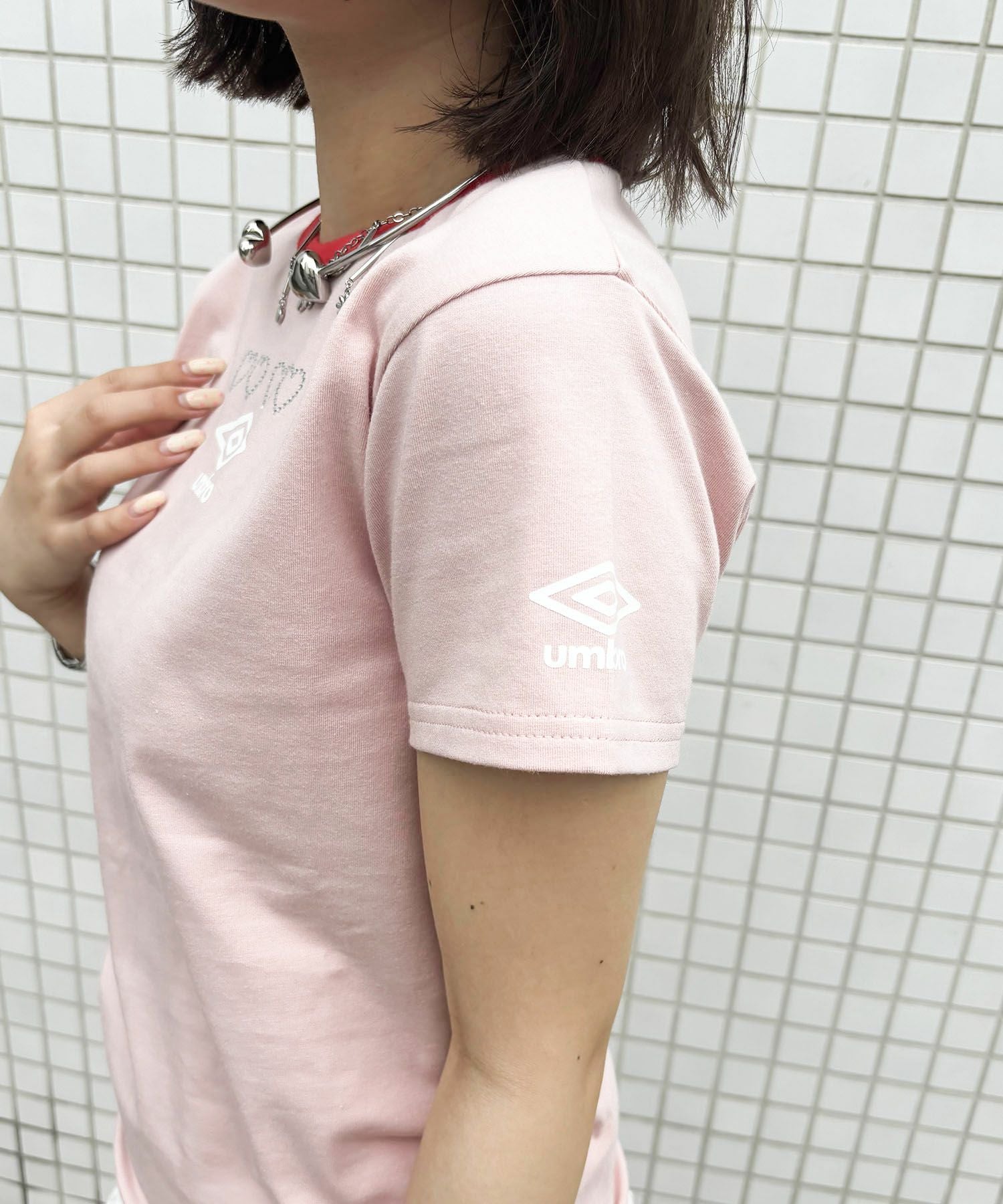 Casselini(キャセリーニ)【UMBRO × Casselini】ラインストーンTシャツ