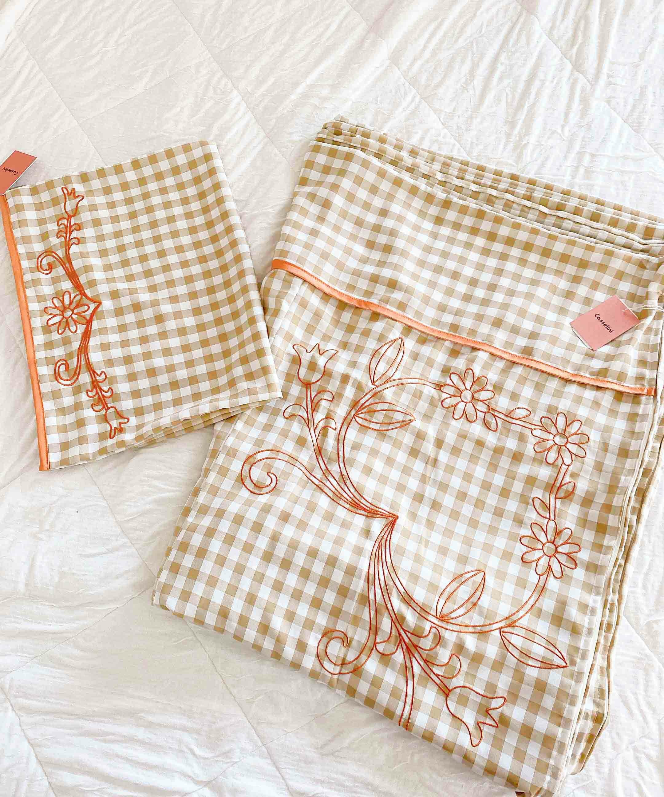 Casselini HOME(キャセリーニ ホーム)フラワー刺繍布団カバー