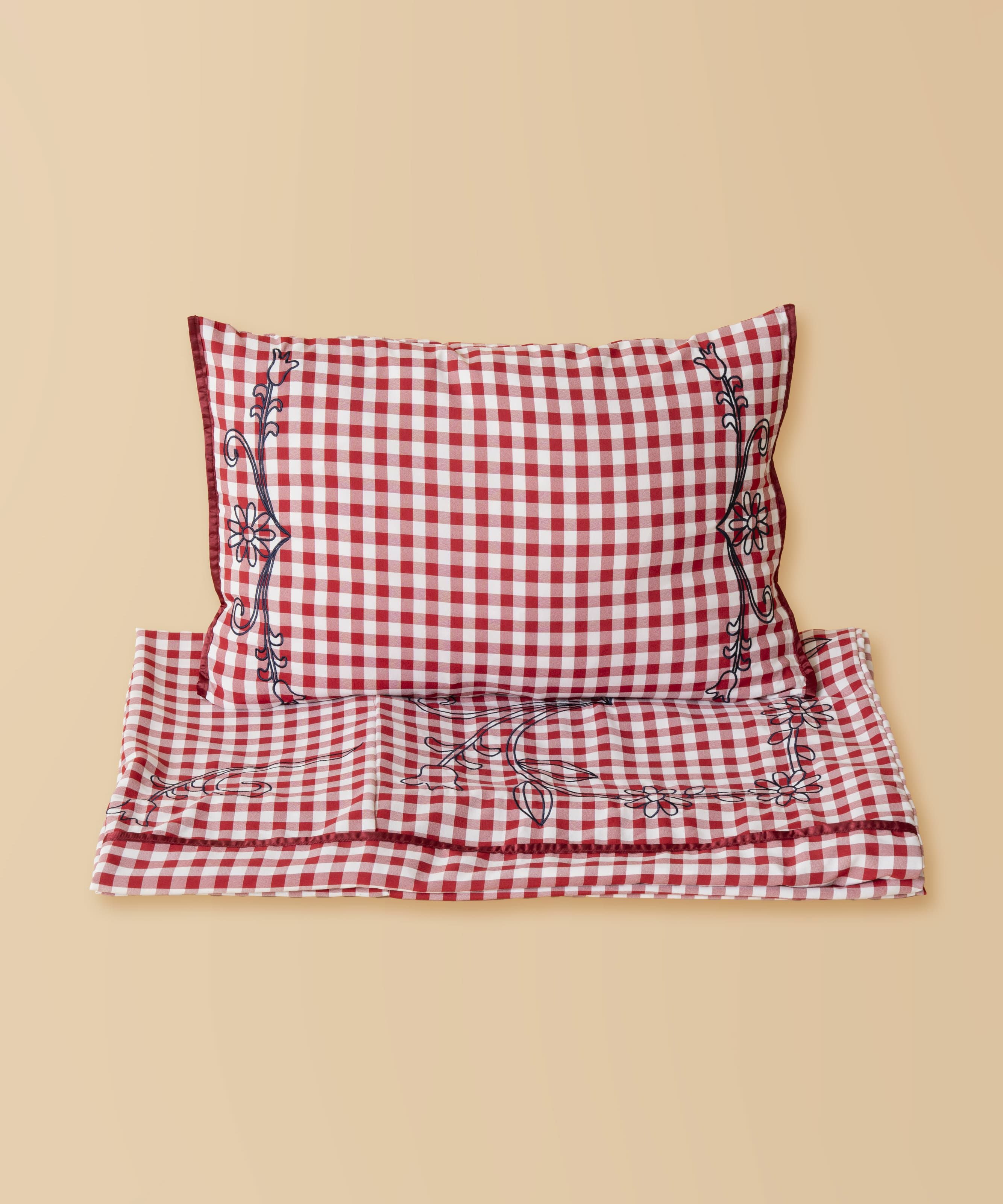 Casselini HOME(キャセリーニ ホーム)フラワー刺繍布団カバーセット
