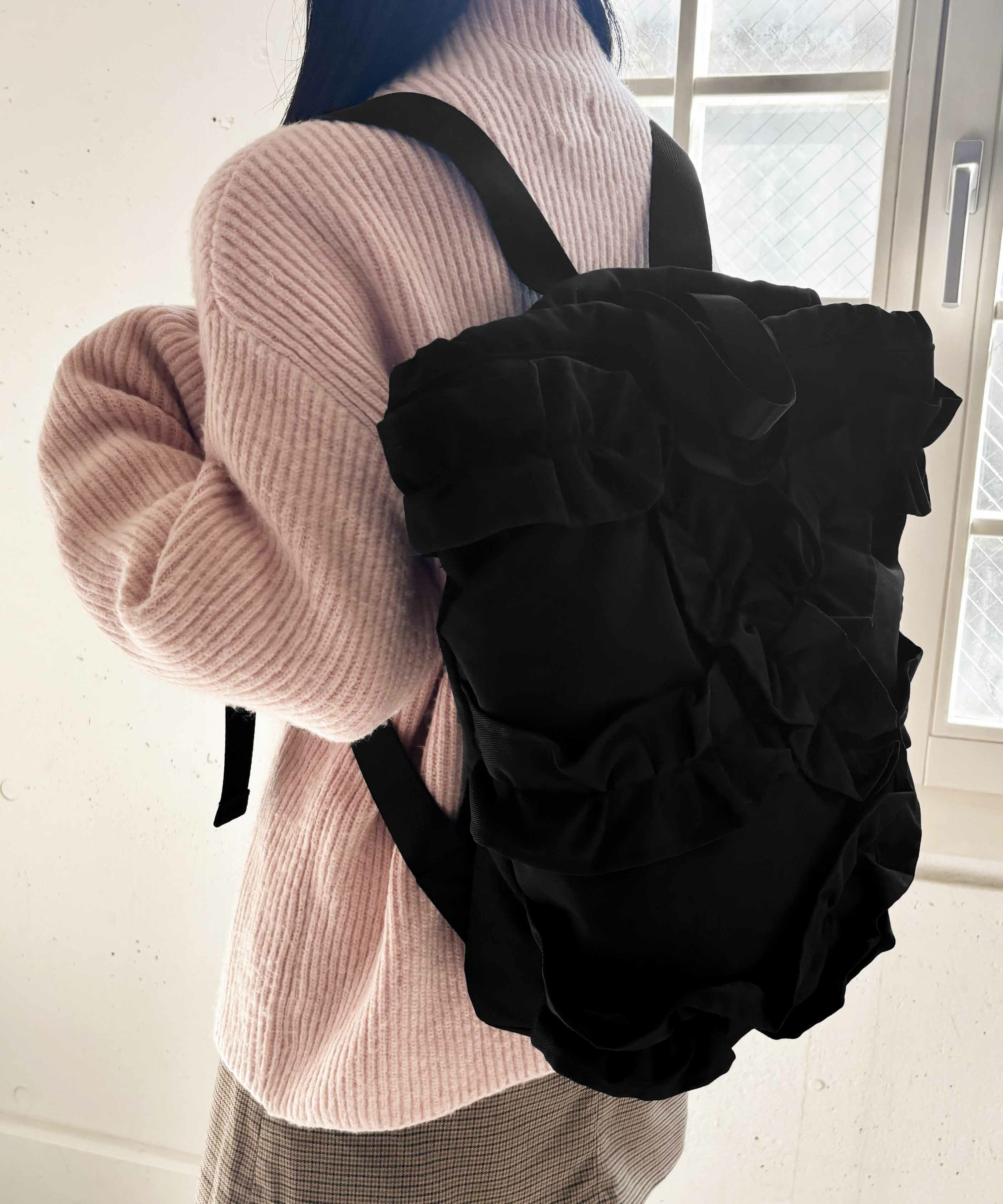 fekete フリルナップサック Casselini(キャセリーニ)フリルナップサック | CASSELINI ONLINE SHOP