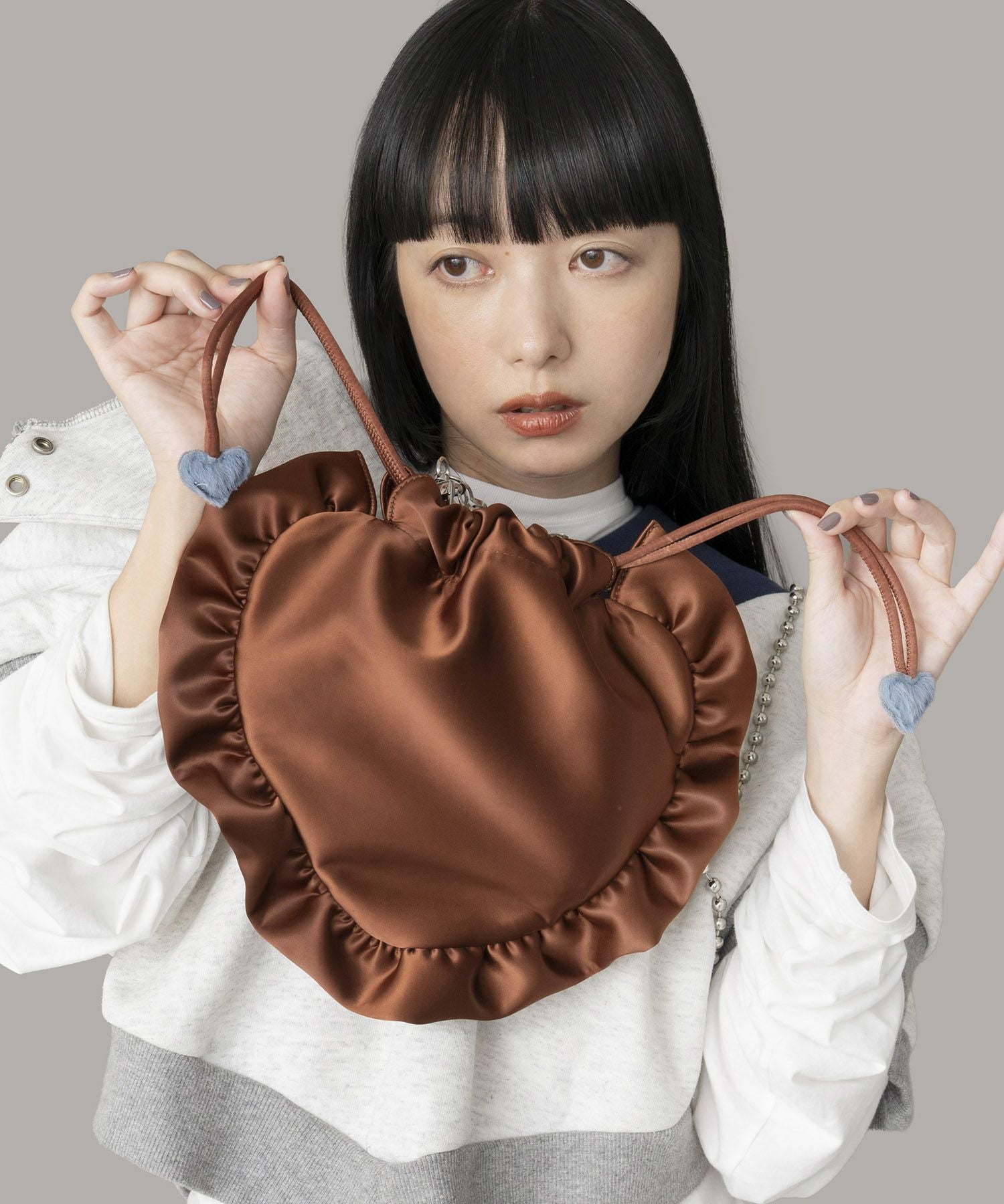 charrita 巾着　ブラウン Casselini(キャセリーニ)ハート巾着 | CASSELINI ONLINE SHOP