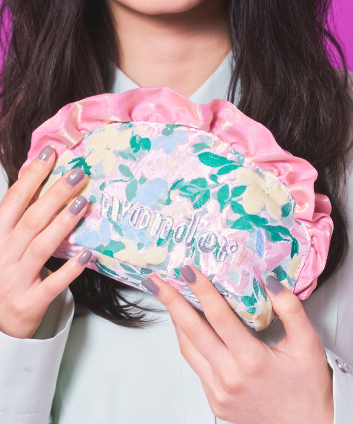 Casselini(キャセリーニ)ジャガードフリルポーチ | CASSELINI ONLINE SHOP