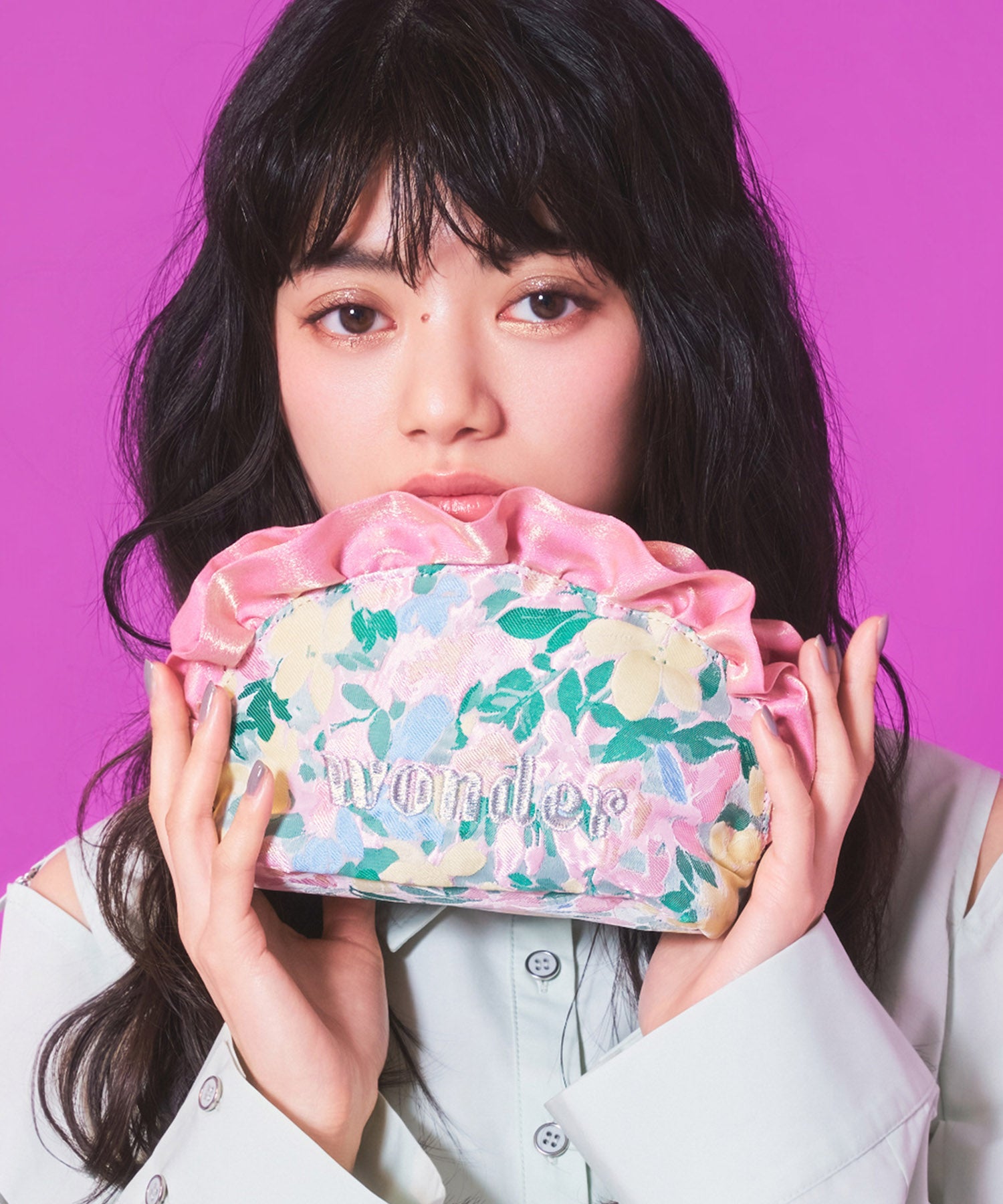 Casselini(キャセリーニ)ジャガードフリルポーチ | CASSELINI ONLINE SHOP