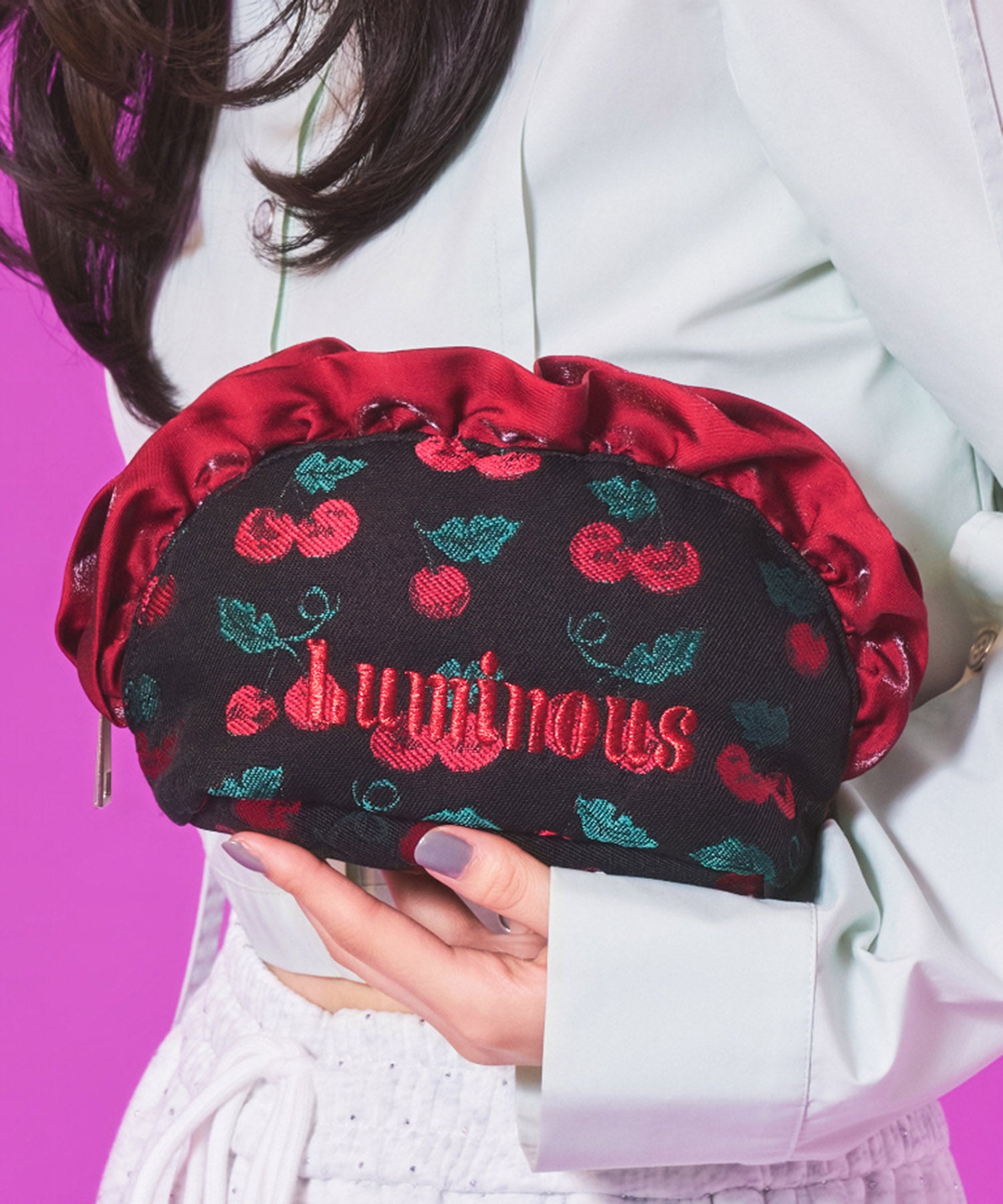 Casselini(キャセリーニ)ジャガードフリルポーチ | CASSELINI ONLINE SHOP