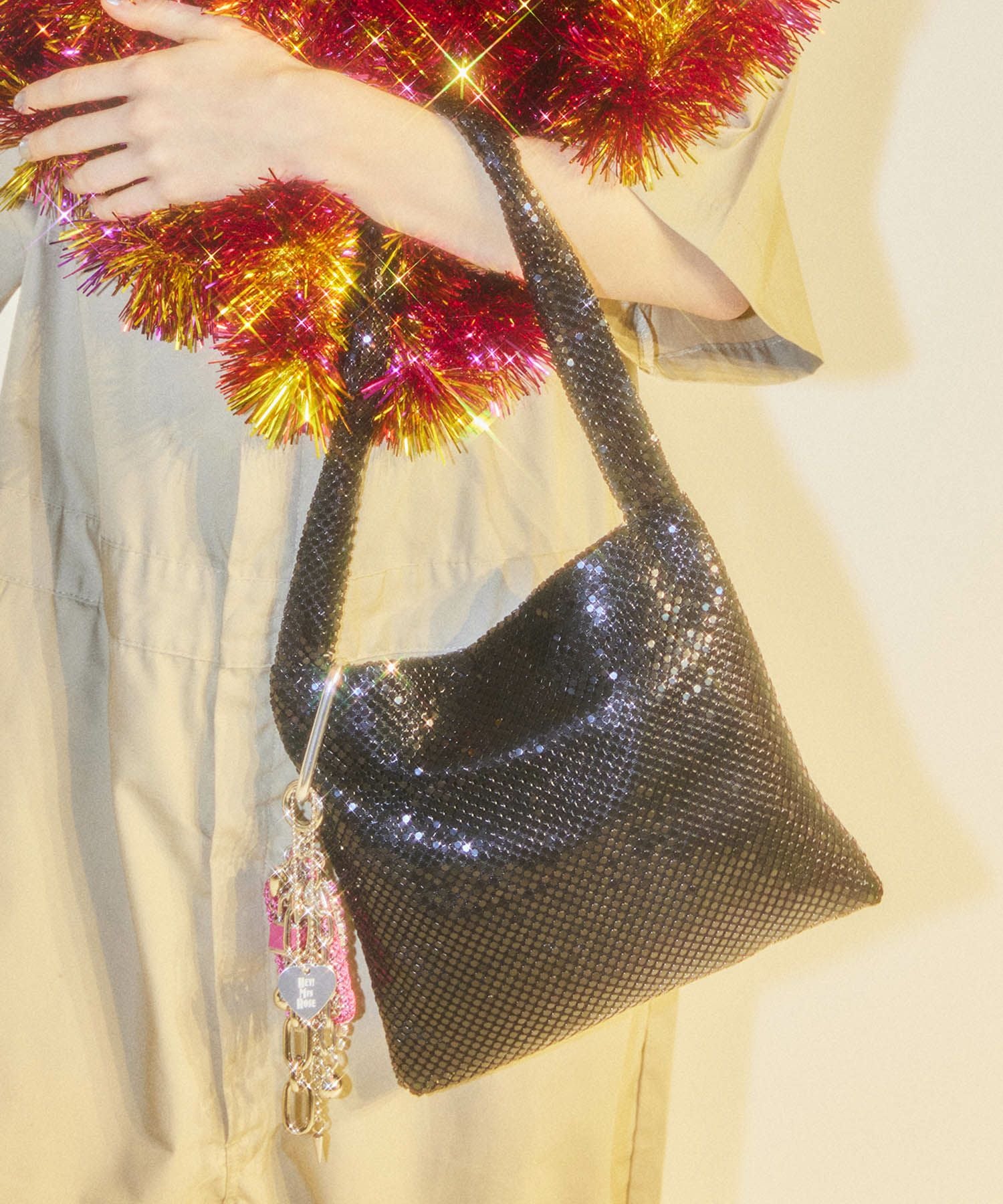 HEY! Mrs ROSE(ヘイ！ミセスローズ)Metal & Chain BAG | CASSELINI