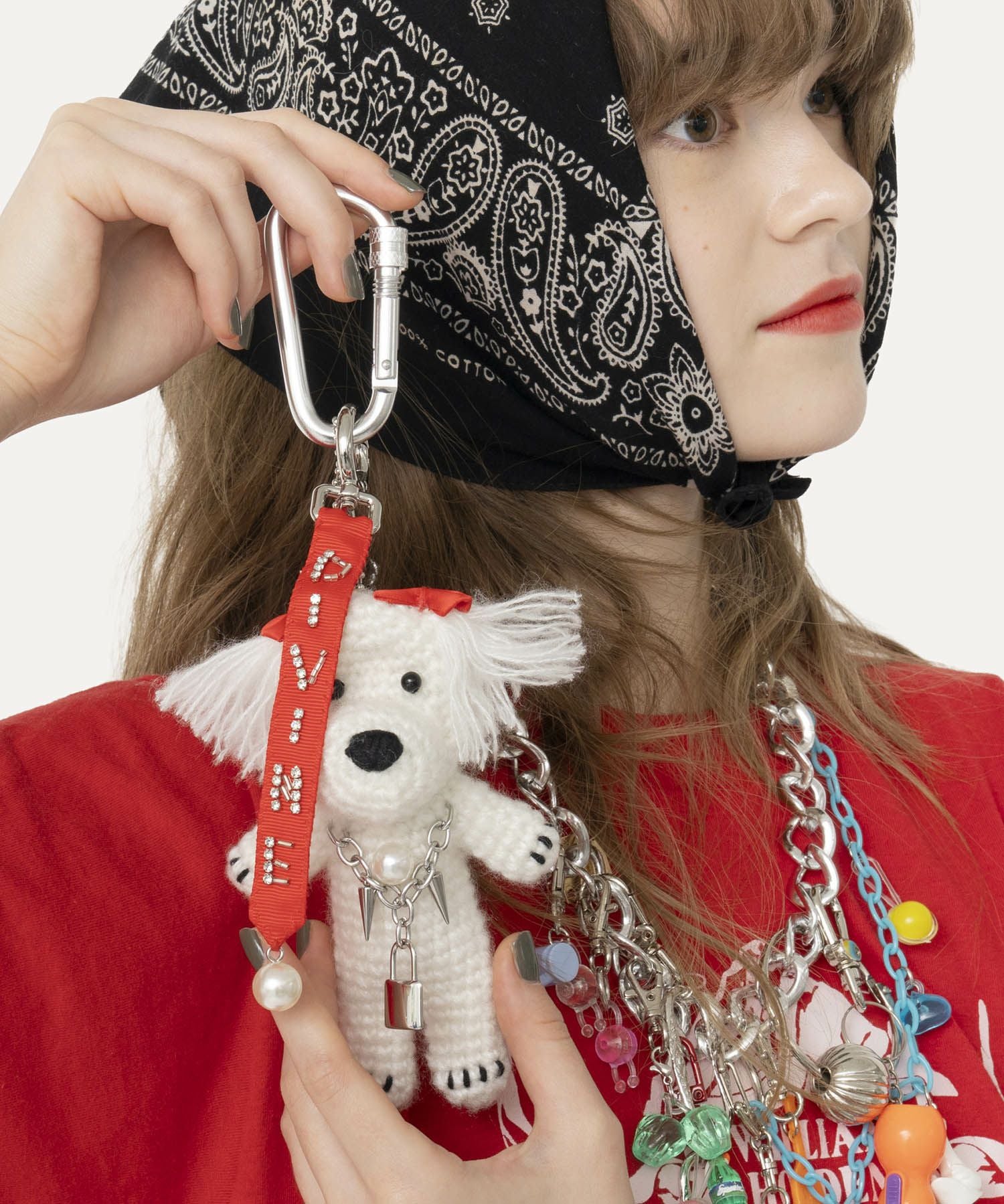 HEY! Mrs ROSE(ヘイ！ミセスローズ)Crochet Dog LipCharm | CASSELINI