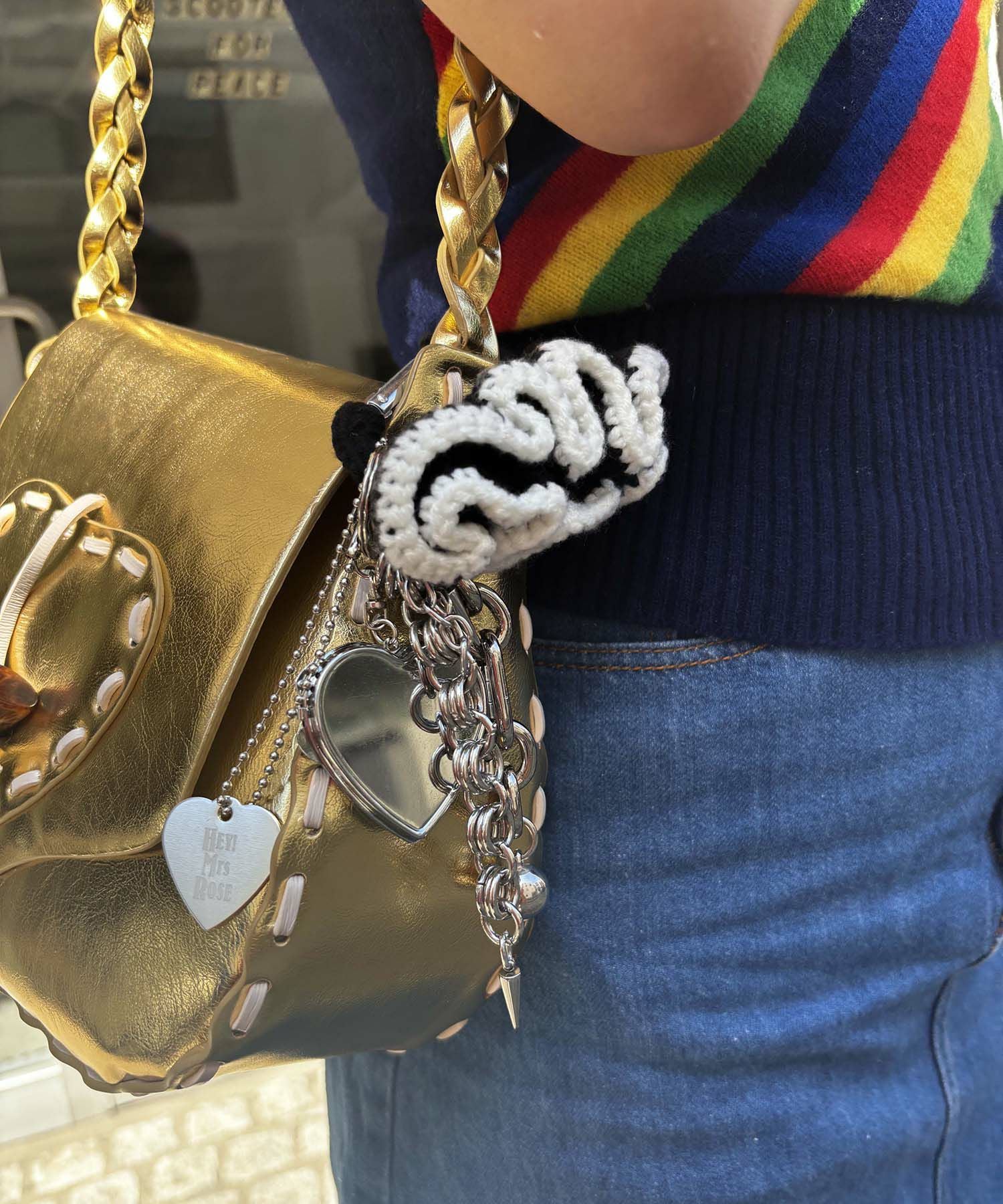 HEY! Mrs ROSE(ヘイ！ミセスローズ)Frill & Chain Charm | CASSELINI