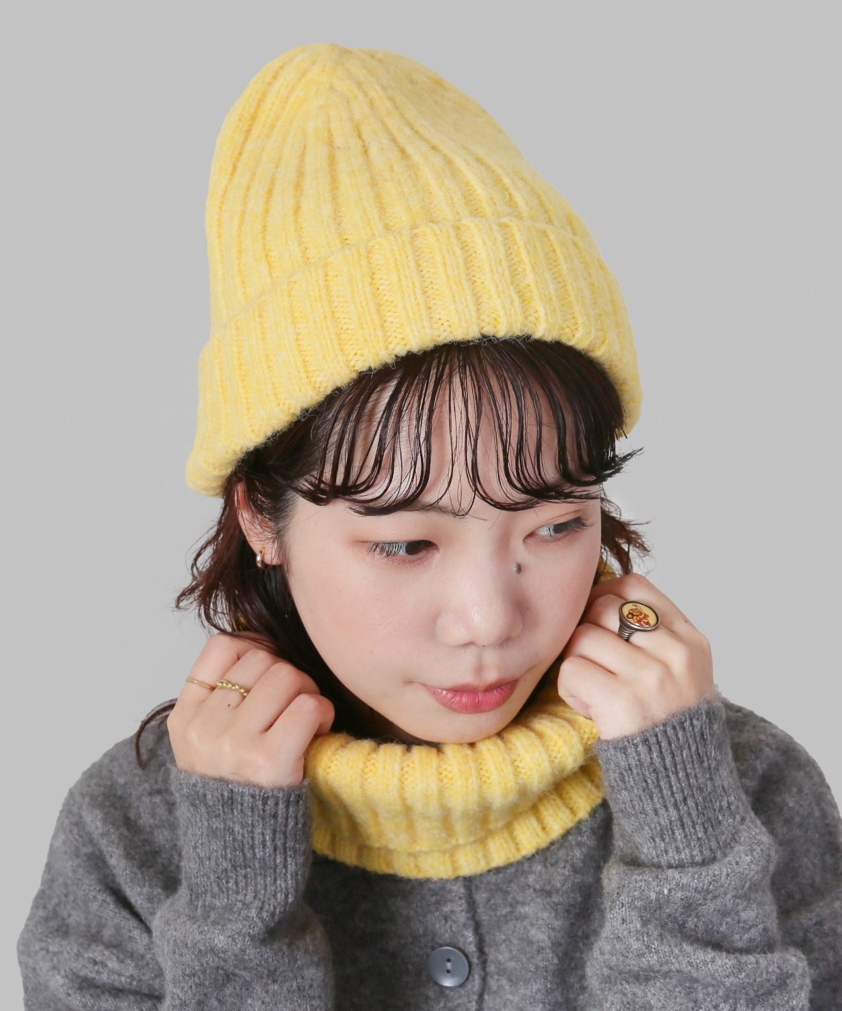 お値下げいたしました✨ MONCLER ニット帽 イエロー・クリーム CONTROL FREAK(コントロールフリーク)2WAYニットワッチマスク