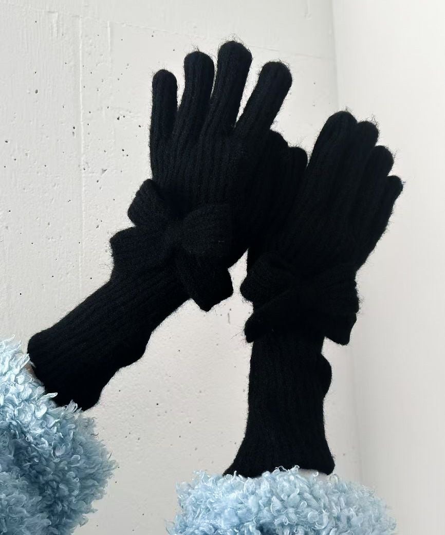 Casselini(キャセリーニ)ロングニットリボングローブ | CASSELINI