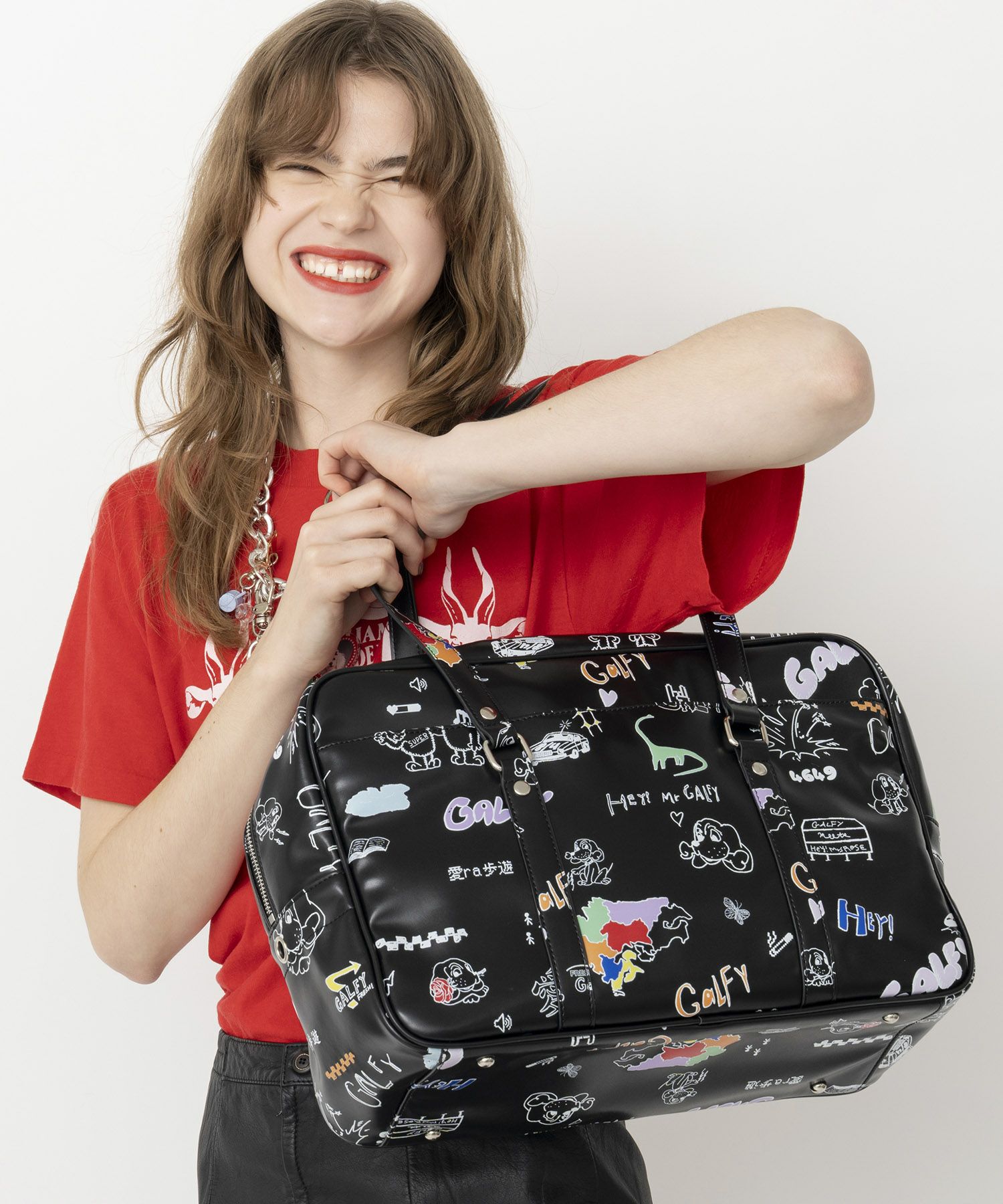 HEY! Mrs ROSE(ヘイ！ミセスローズ)HEY!Mr.GALFY らくがきSCHOOLBAG