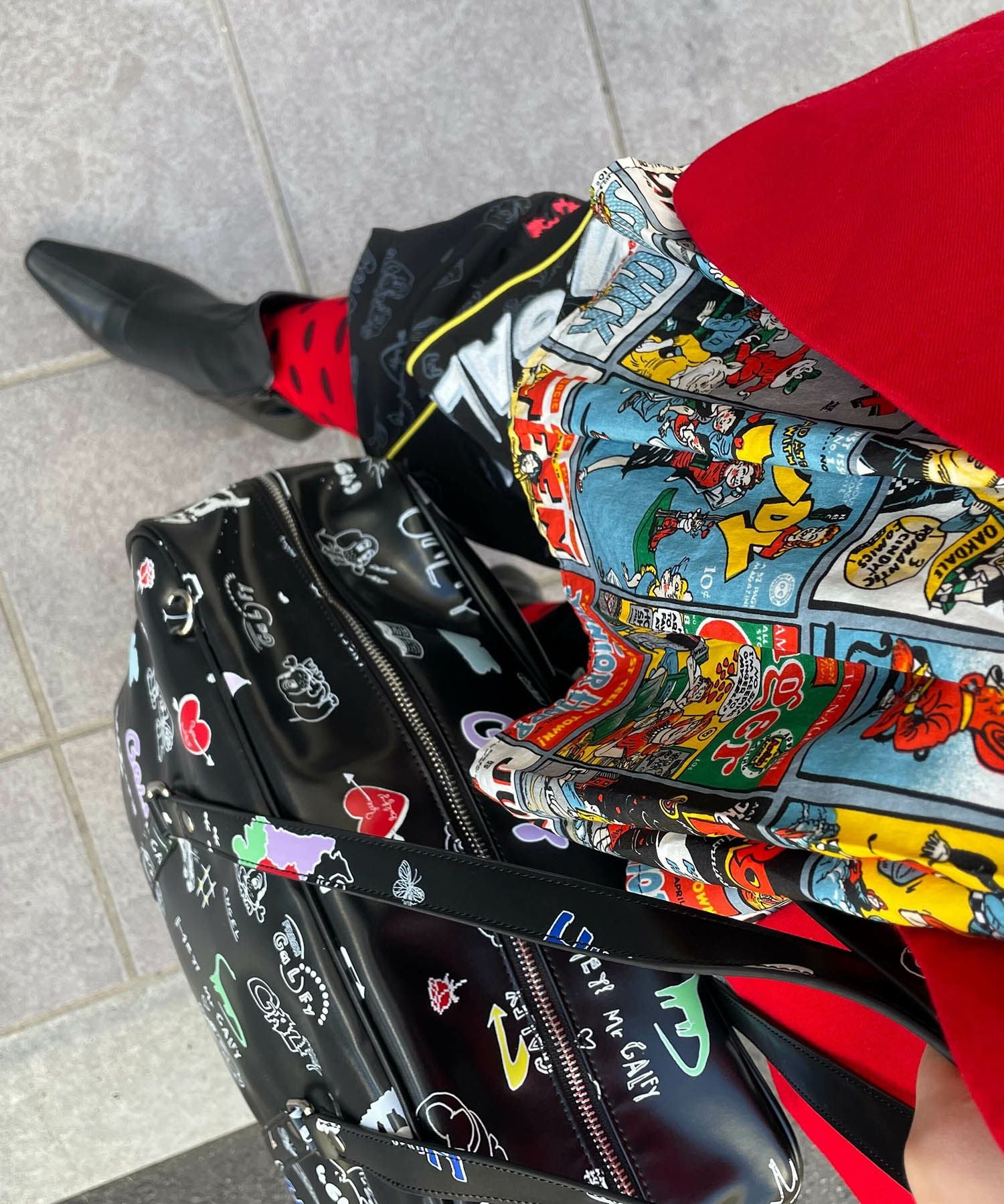 HEY! Mrs ROSE(ヘイ！ミセスローズ)HEY!Mr.GALFY らくがきSCHOOLBAG