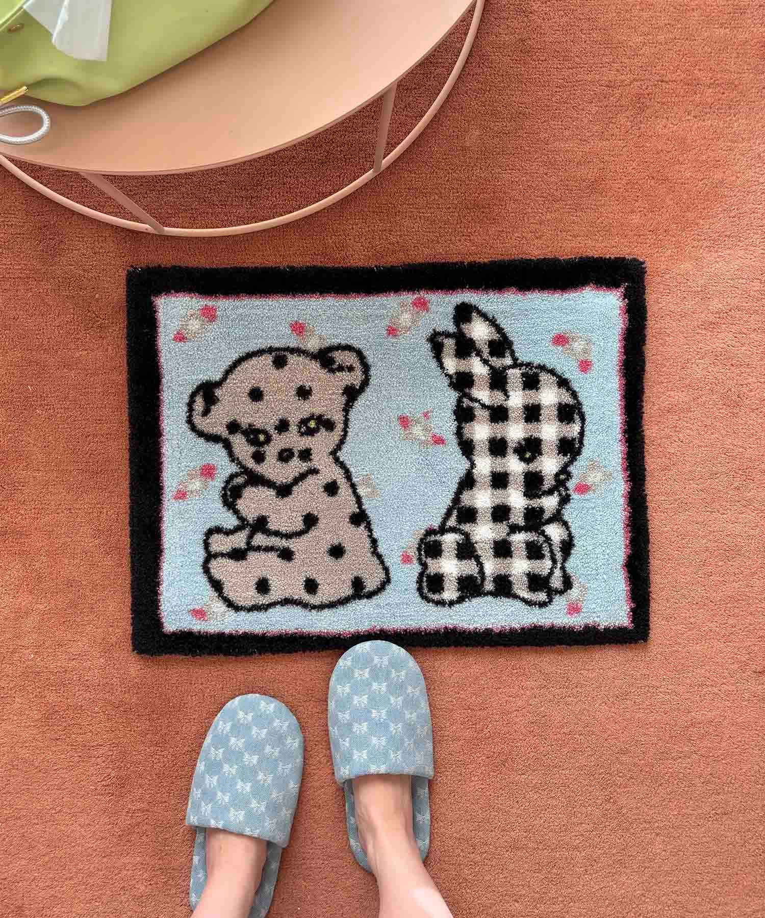 Casselini HOME(キャセリーニ ホーム)くまとうさぎラグ | CASSELINI