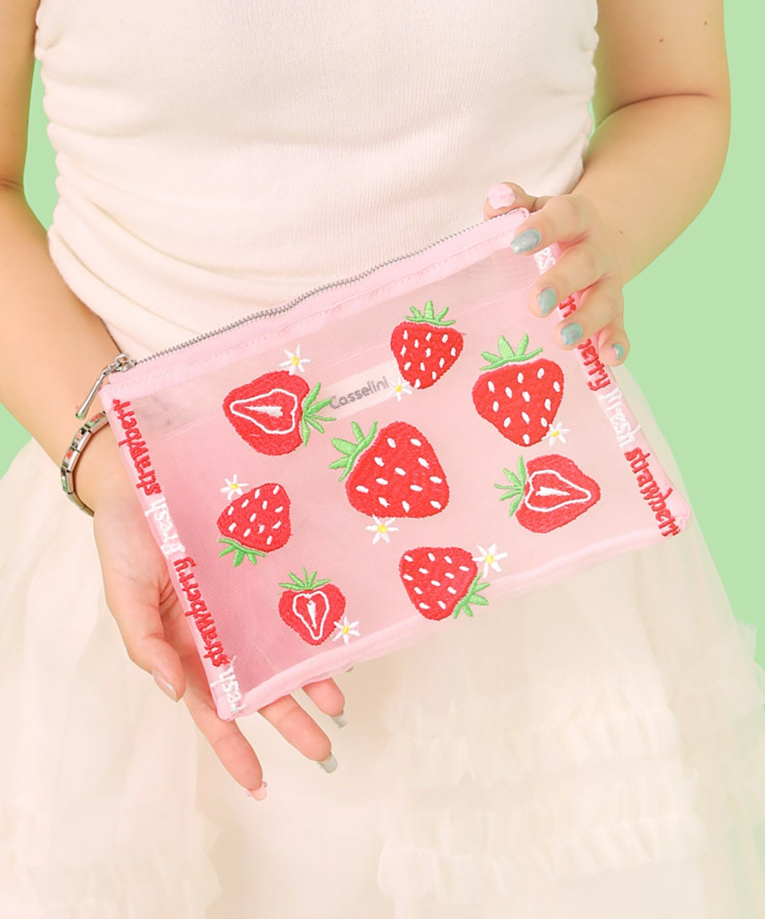 Casselini(キャセリーニ)チュール刺繍ポーチ | CASSELINI ONLINE SHOP