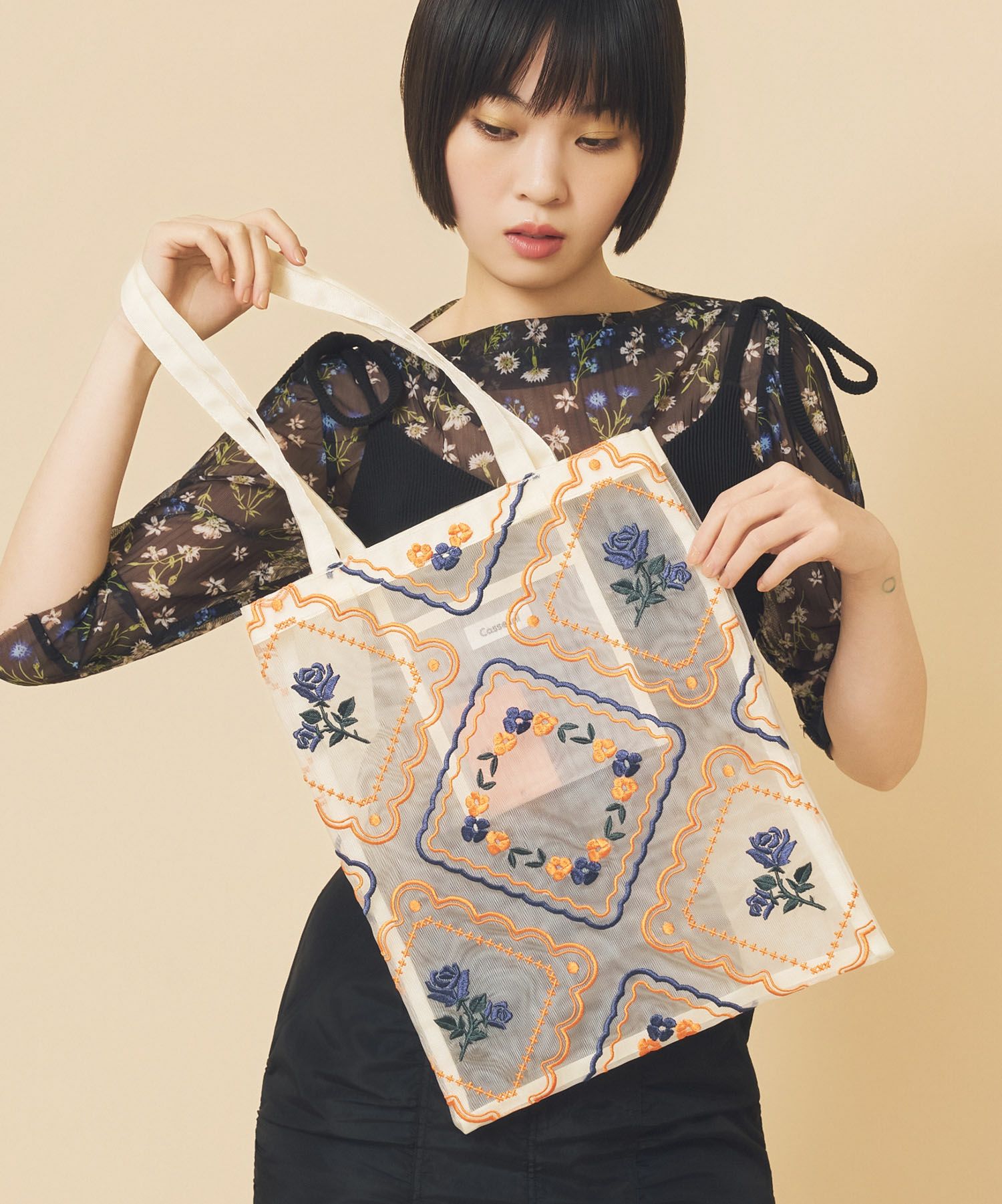 Casselini(キャセリーニ)チュール刺繍トート | CASSELINI ONLINE SHOP
