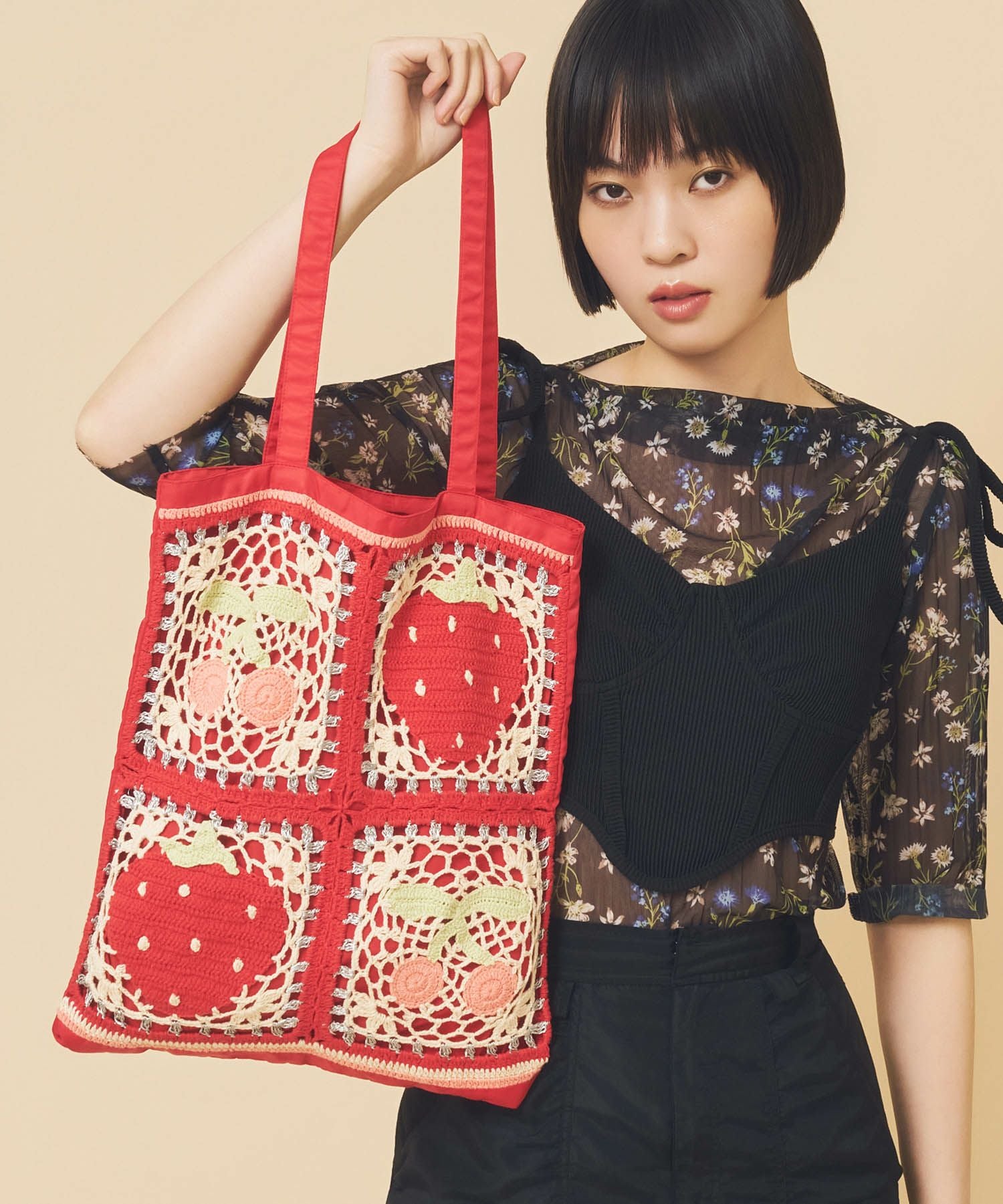 詩仙堂 firenze1104 ハンドバック ちりめん Casselini(キャセリーニ)クロシェトートバッグ | CASSELINI ONLINE SHOP
