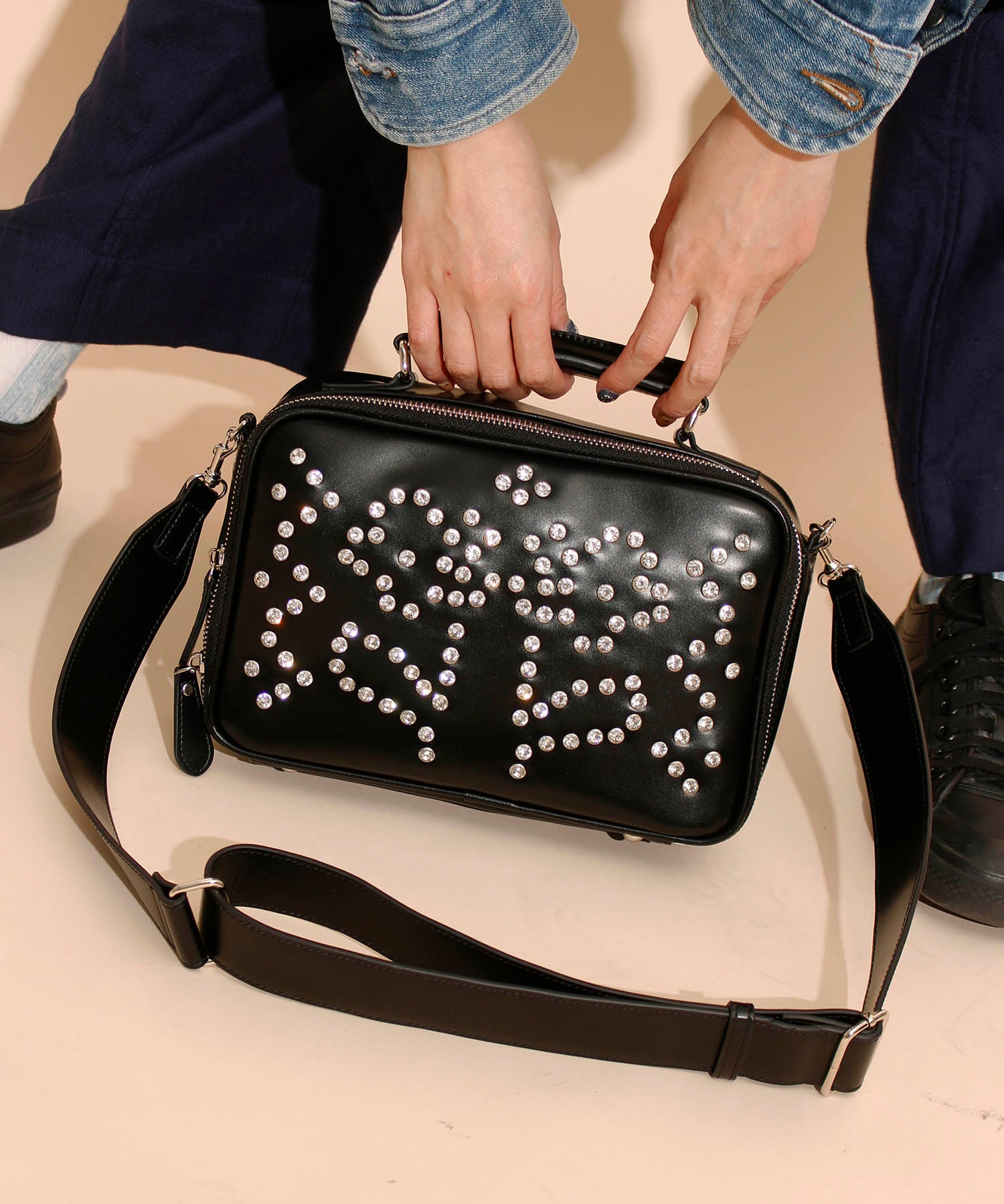 HEY! Mrs ROSE(ヘイ！ミセスローズ)Rhinestone Mini Boston＜7月上旬