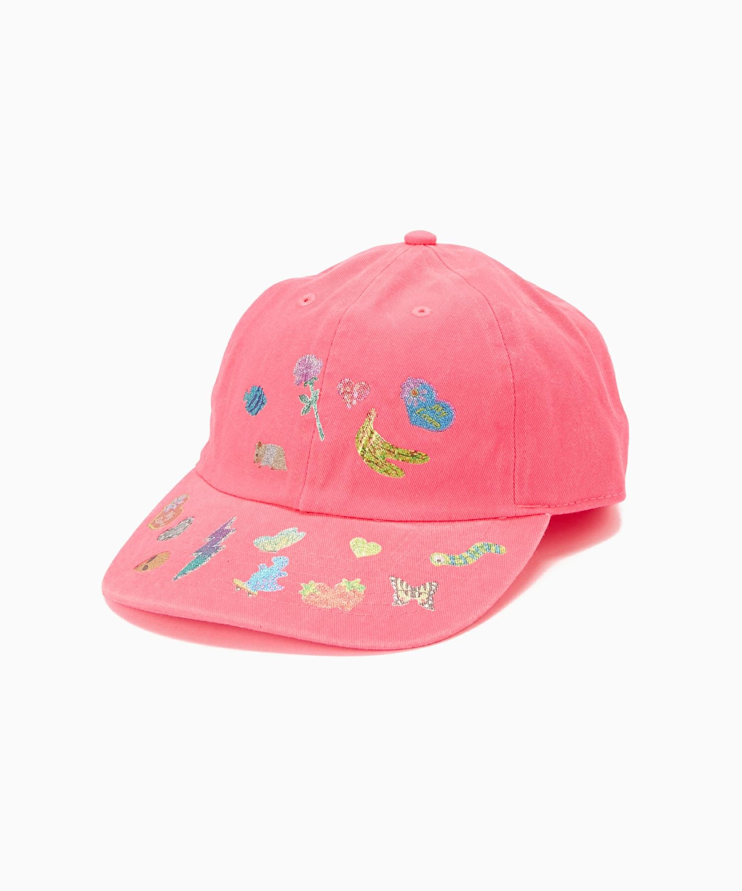 oops　×　l.o.s.t Rr キャップ　グレー　美品　ピンク Gray/Pink Snapback Mesh Hat with QP Logo