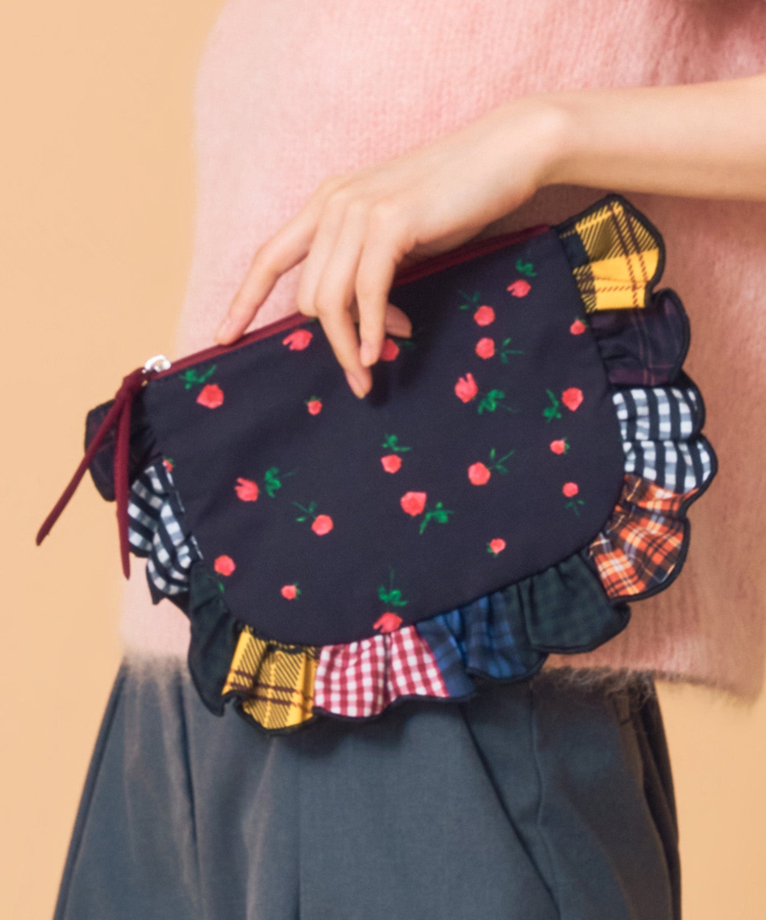 Casselini(キャセリーニ)プリントフリルポーチ | CASSELINI ONLINE SHOP