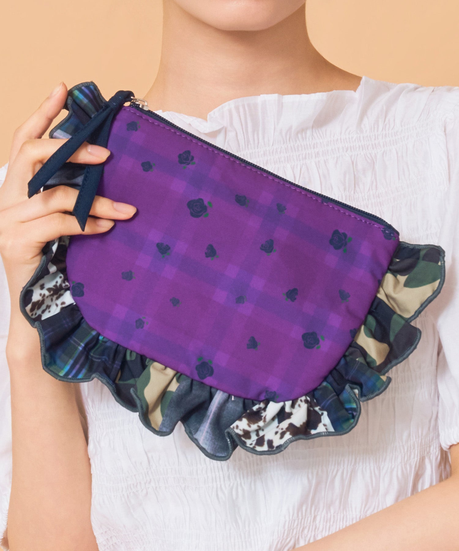 Casselini(キャセリーニ)プリントフリルポーチ | CASSELINI ONLINE SHOP