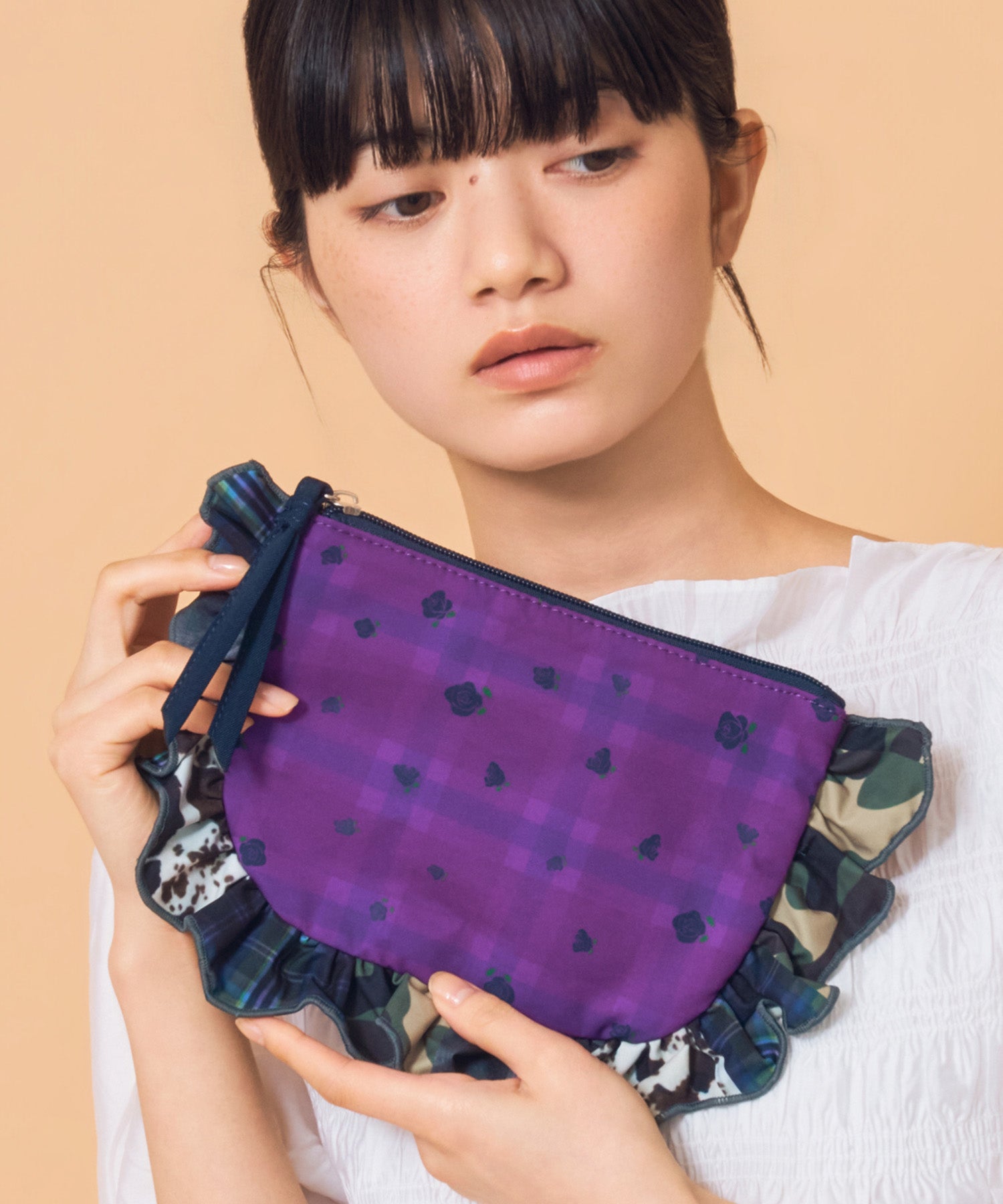 Casselini(キャセリーニ)プリントフリルポーチ | CASSELINI ONLINE SHOP