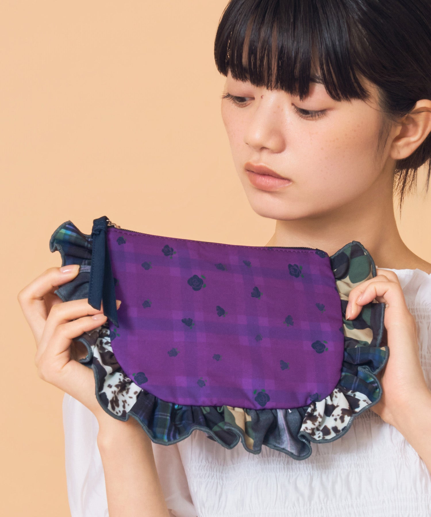 Casselini(キャセリーニ)プリントフリルポーチ | CASSELINI ONLINE SHOP