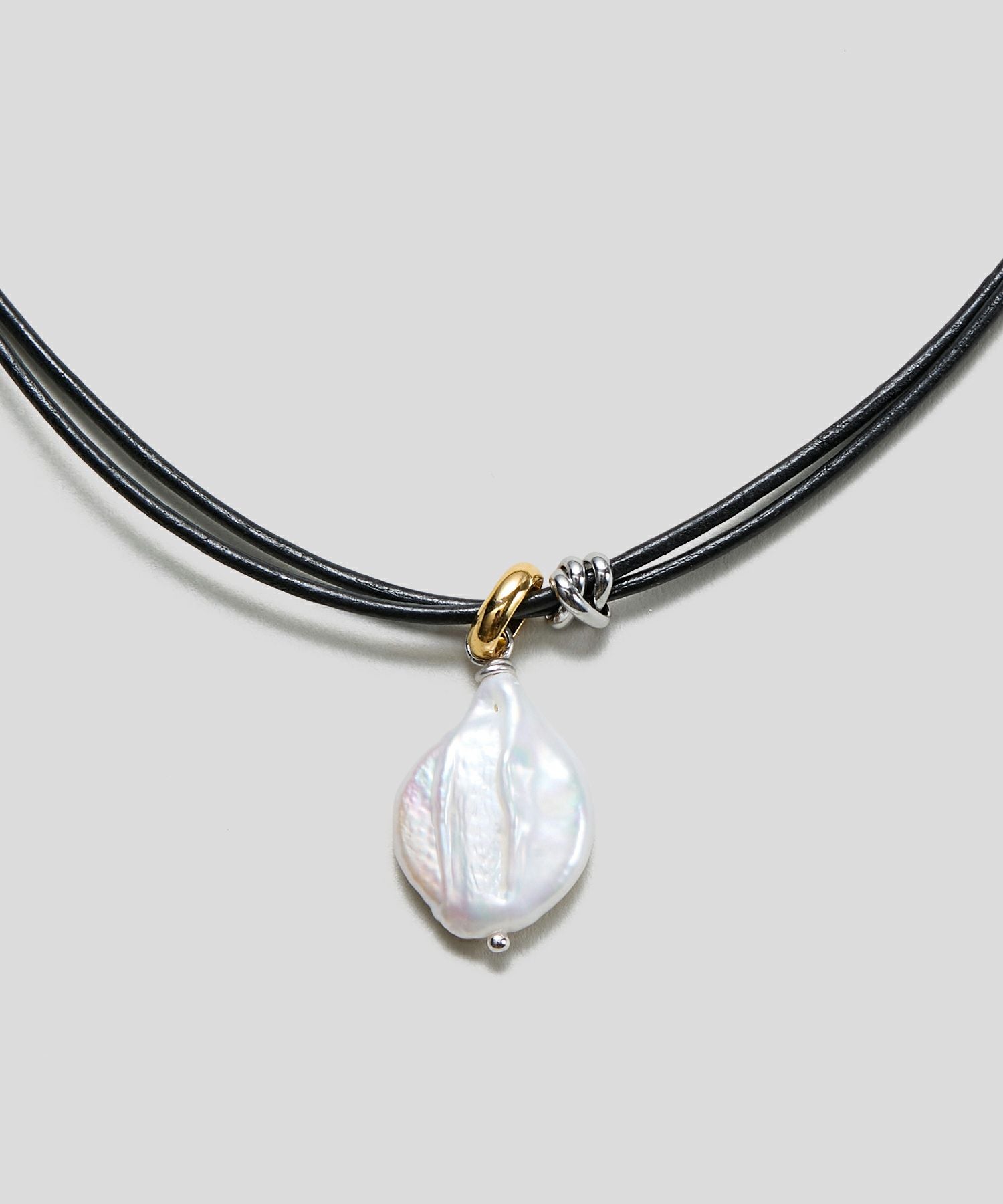 LAPUIS] Pearl leather choker | CASSELINI ONLINE SHOP