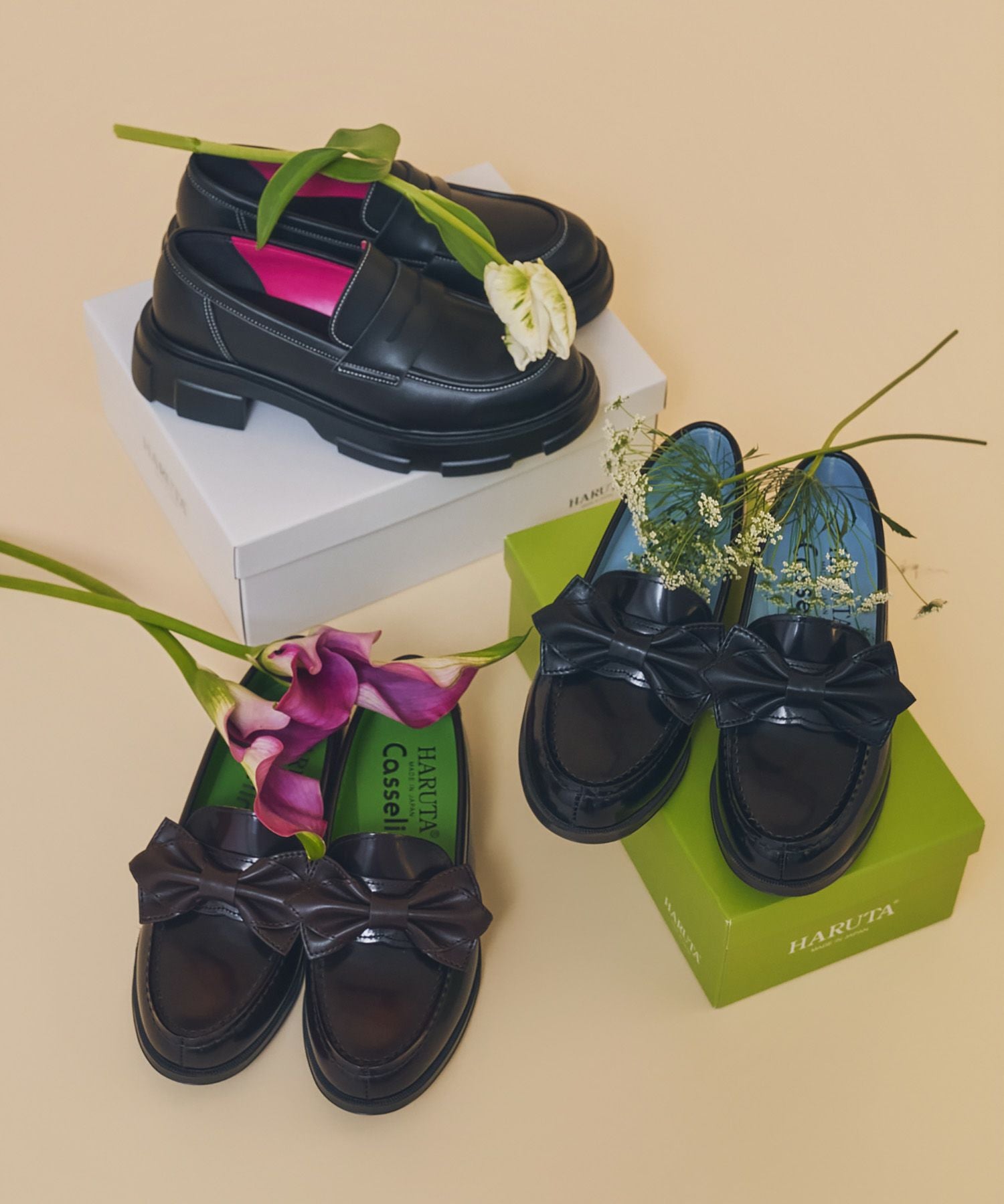 Casselini(キャセリーニ)【HARUTA×Casselini】Contrast Stitch Loafer