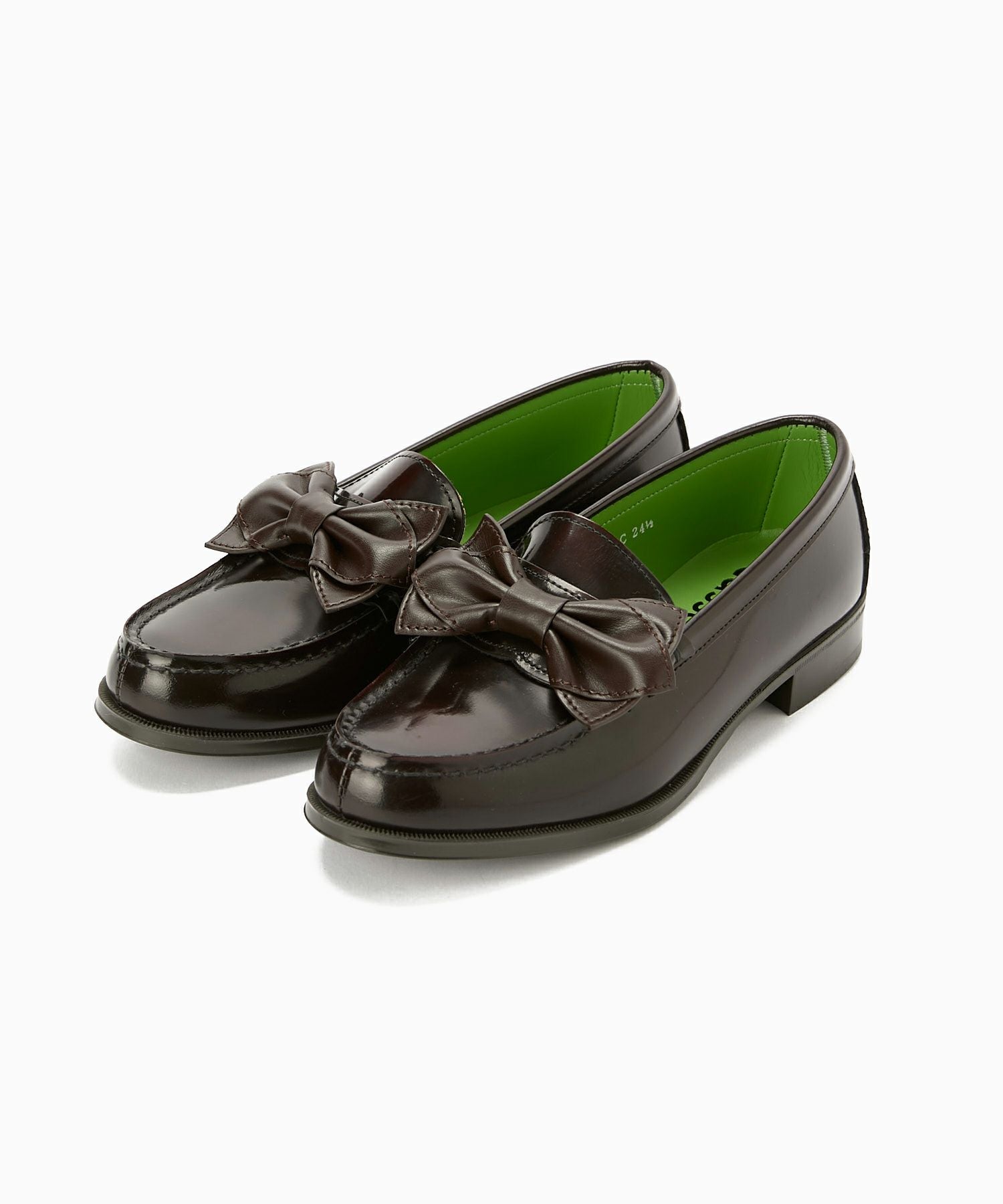 HARUTA×Casseliniコラボリボンローファー ブラック キャセリーニ Casselini(キャセリーニ)【HARUTA×Casselini】Ribbon Detail Loafer