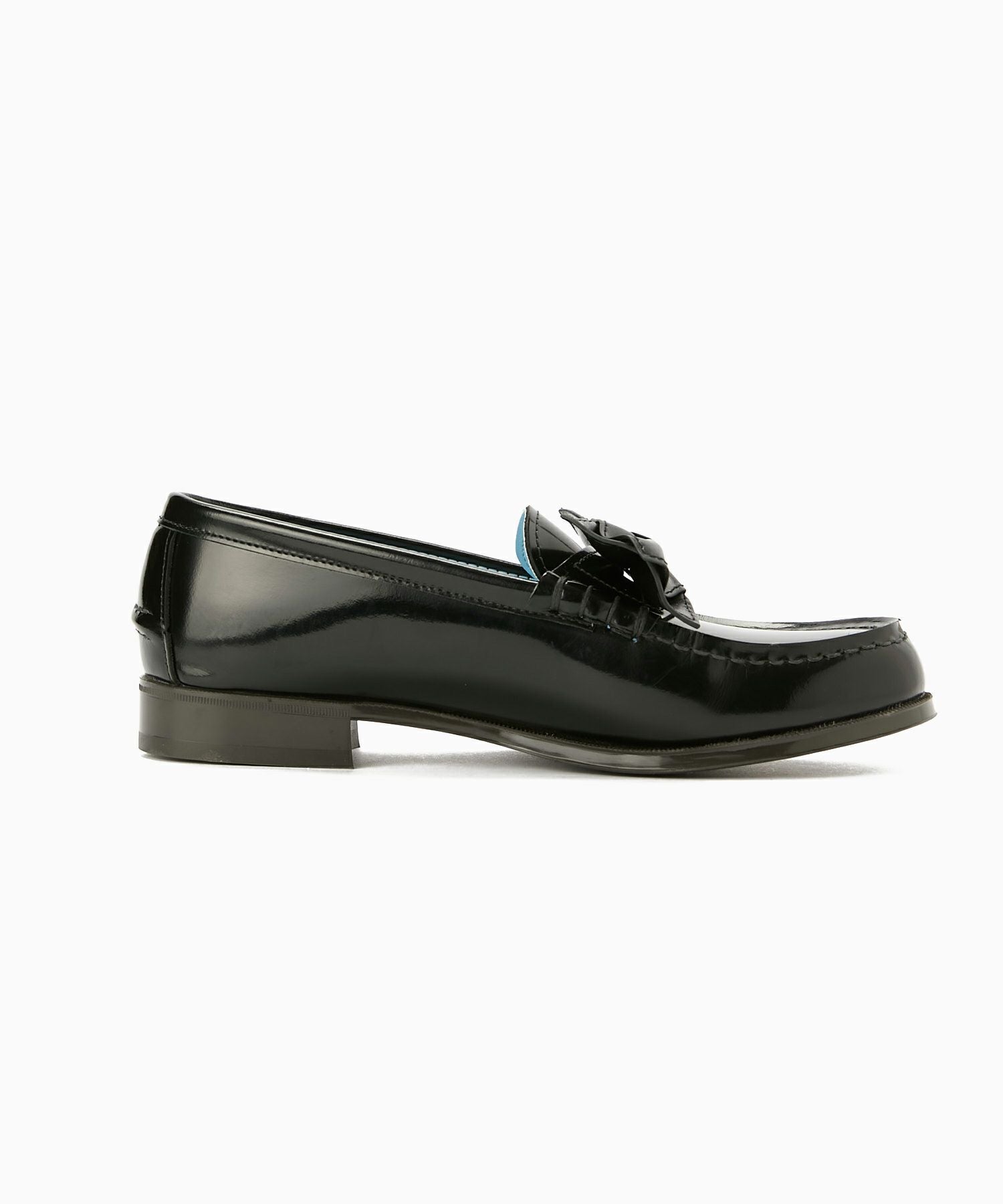 HARUTA×Casseliniコラボリボンローファー ブラック キャセリーニ Casselini(キャセリーニ)【HARUTA×Casselini】Ribbon Detail Loafer
