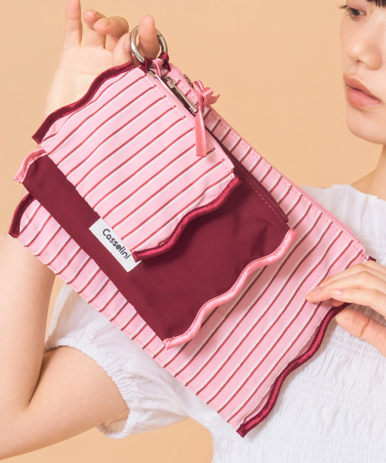 K☆K。。。★★様リクエスト 両面パネルポーチ Casselini(キャセリーニ)ストライプポーチセット | CASSELINI ONLINE SHOP