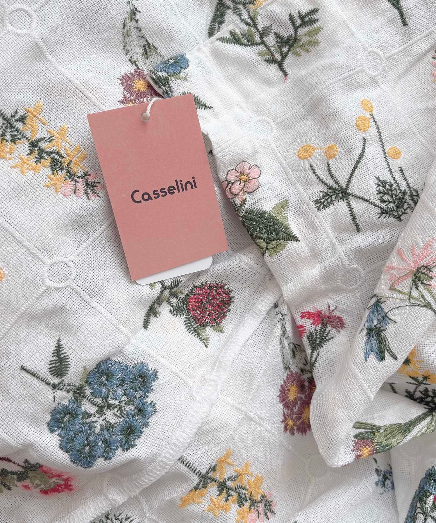 Casselini HOME(キャセリーニ ホーム)フラワー刺繍カーテン